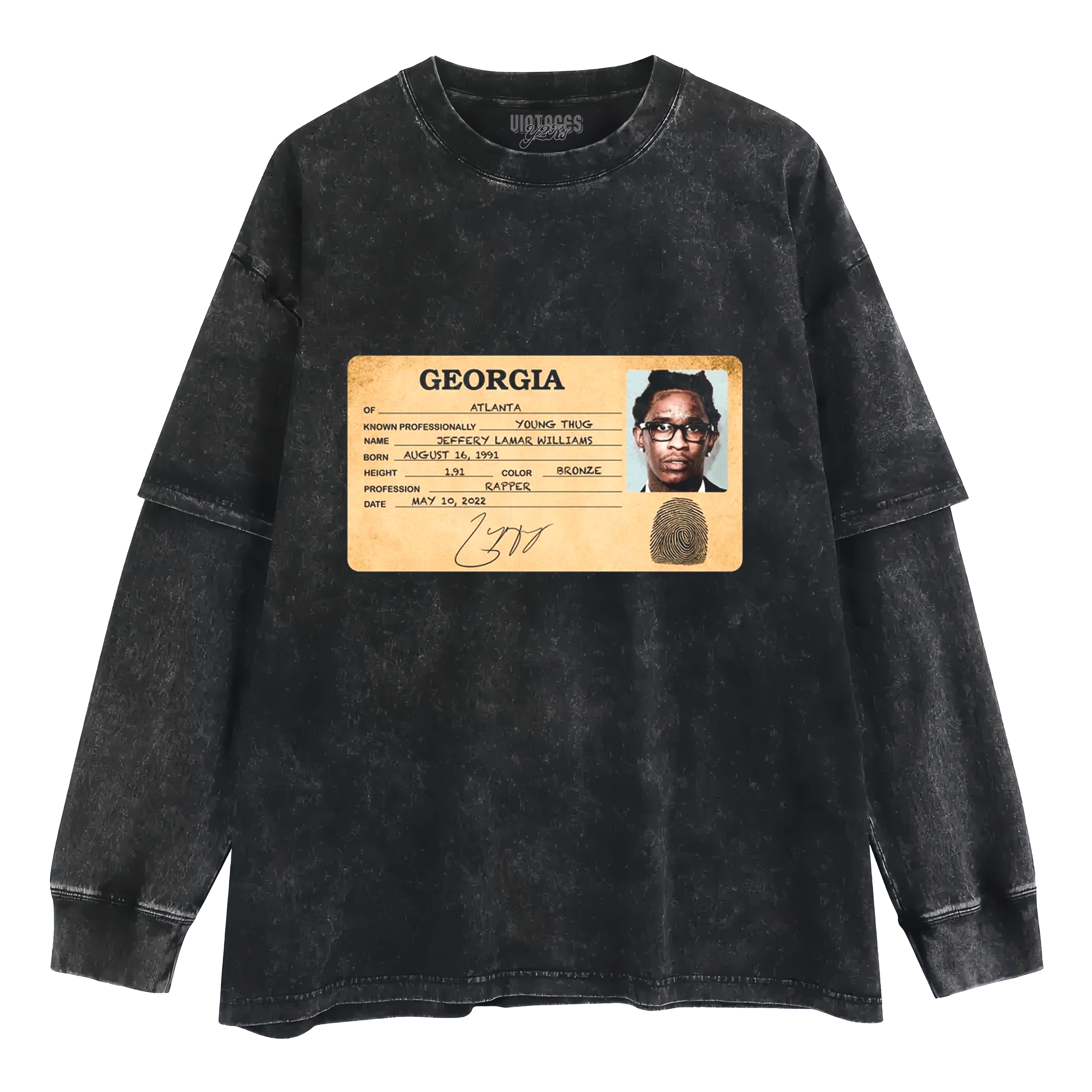 WHO'S YOUNG THUG LAYERED LONG SLEEVE