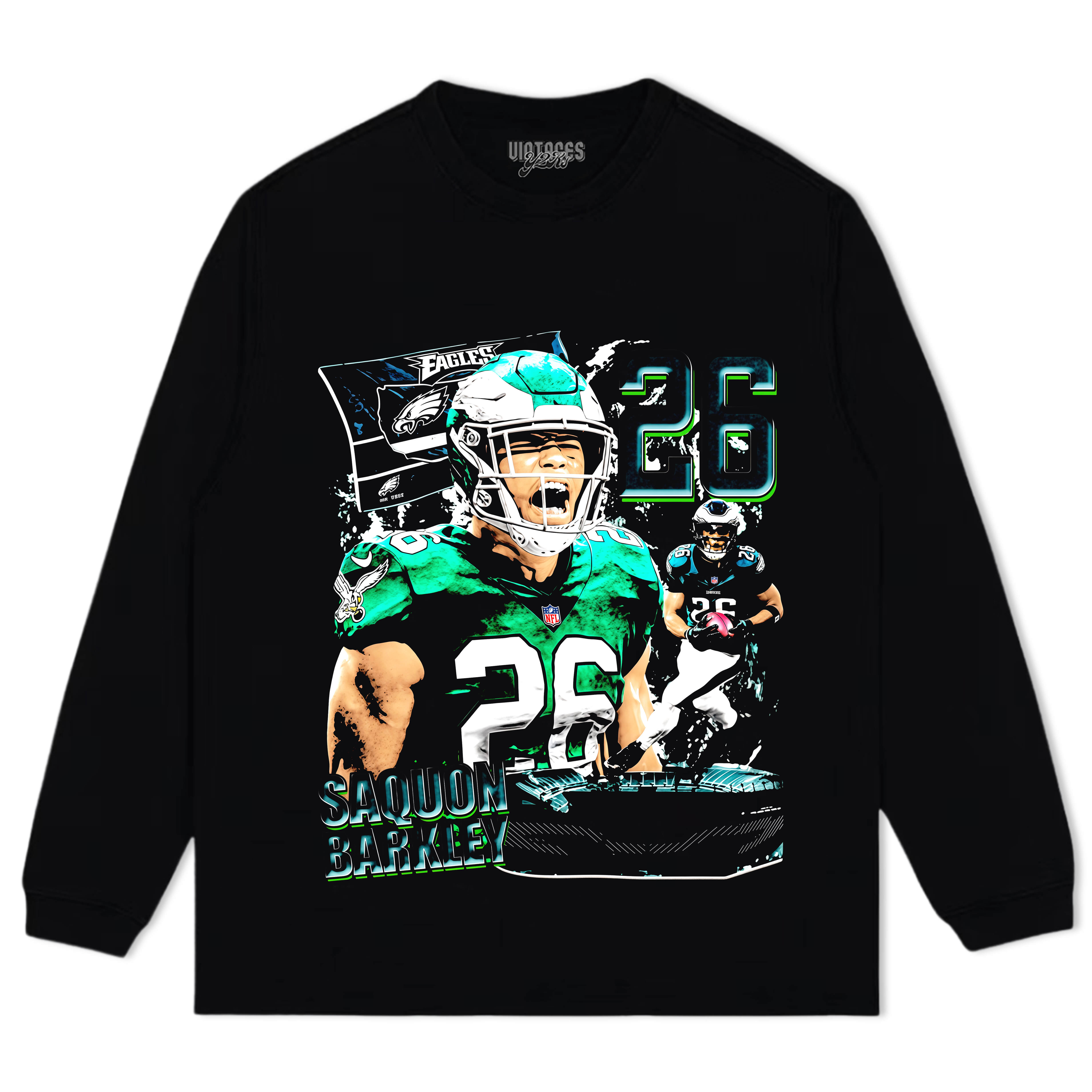 SAQUON BARKLEY VINTAGE V2 TEE & LS & HOODIE