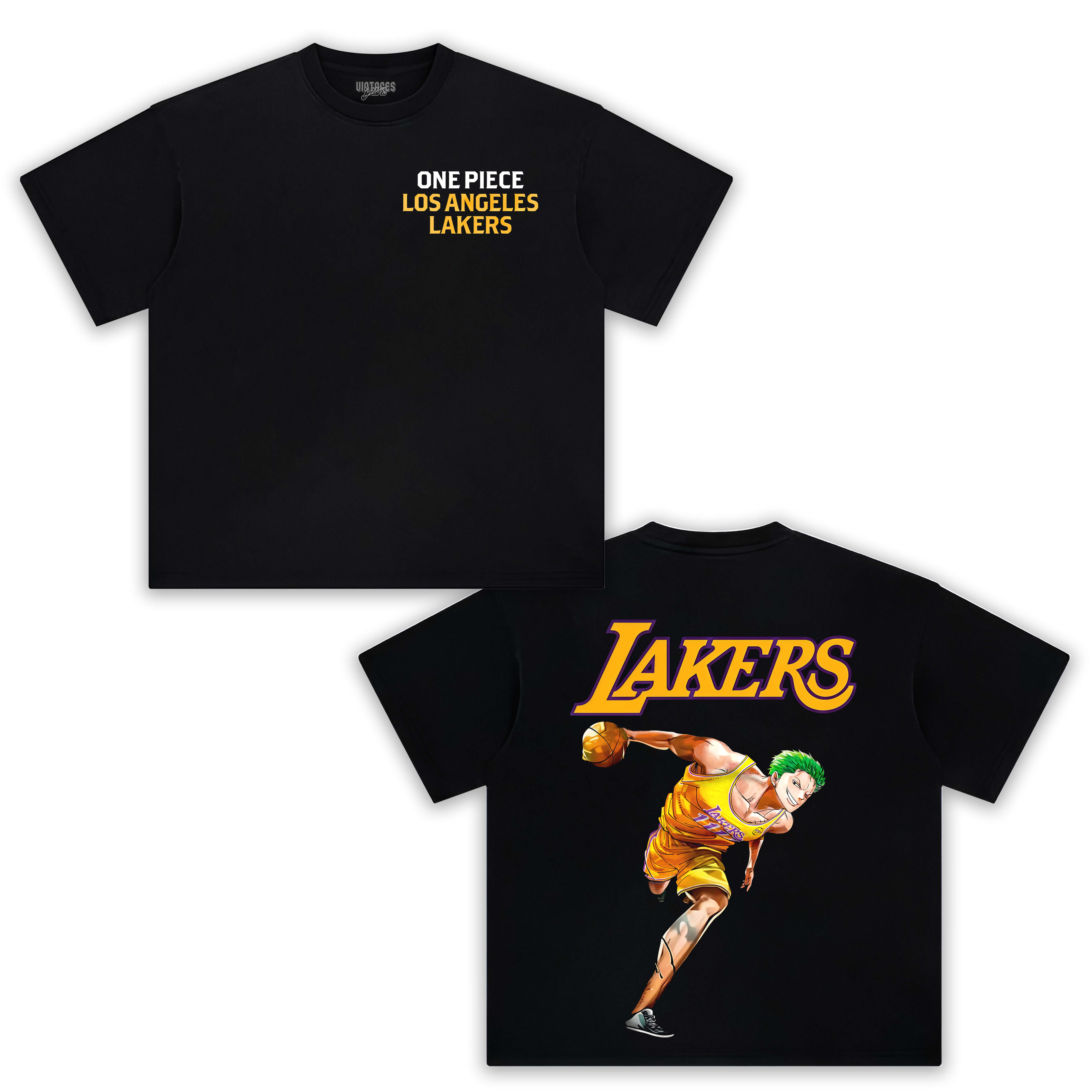 LOS ANGELES LAKERS X ONE PIECE -ZORO TEE 2