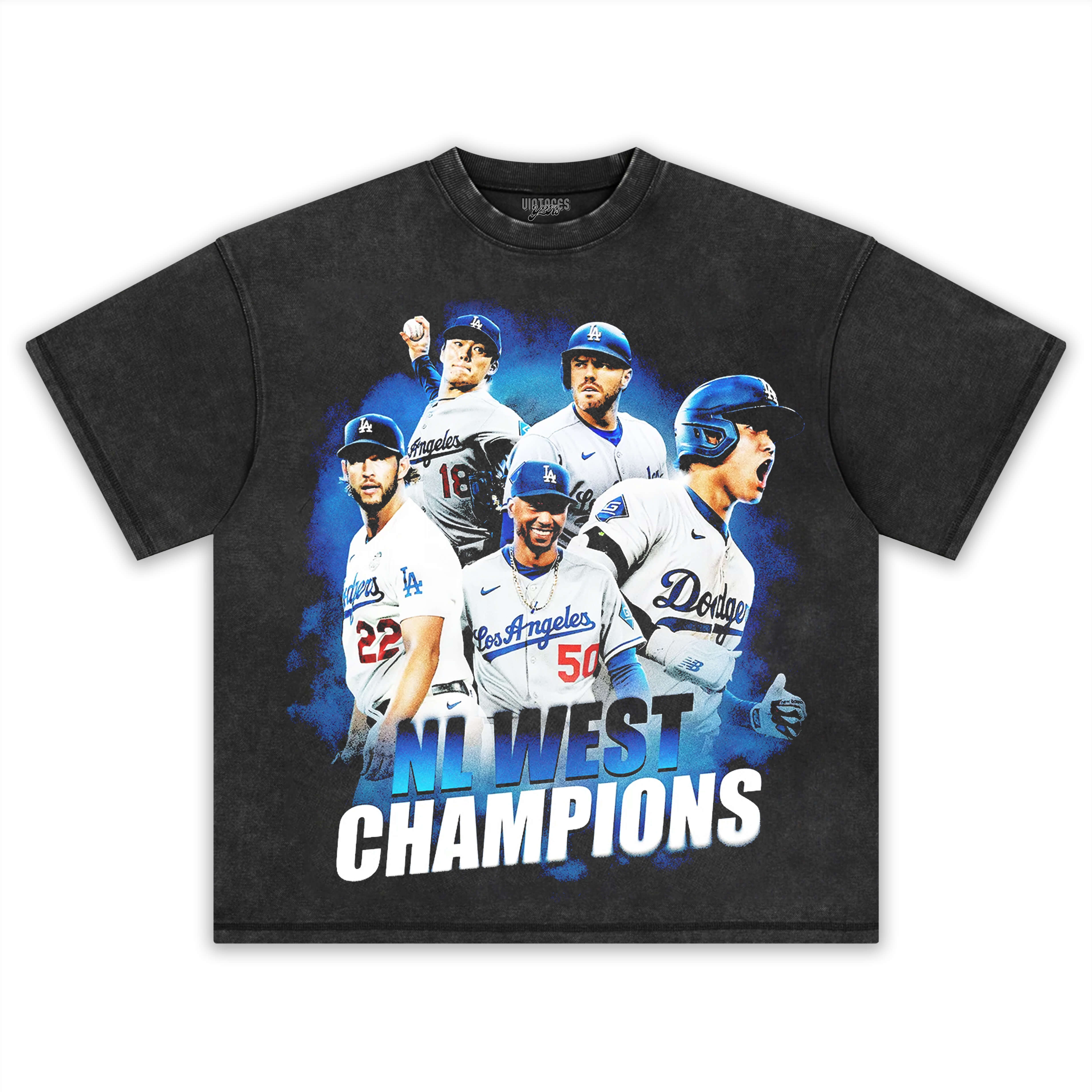 2025 NL WEST CHAMPIONS & DODGERS V2 TEE & LS & HOODIE