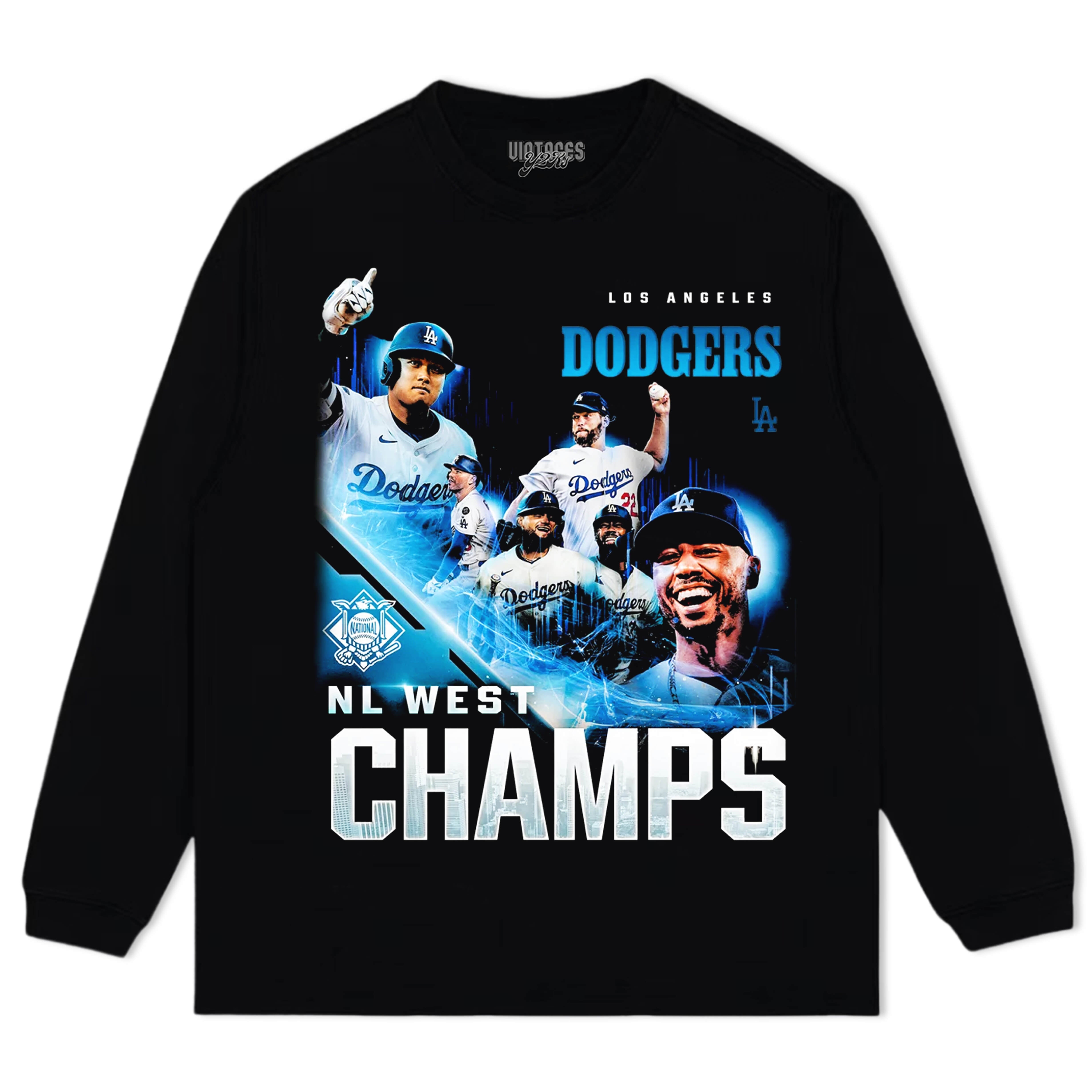 2025 NL WEST CHAMPIONS & DODGERS V3  TEE & LS & HOODIE
