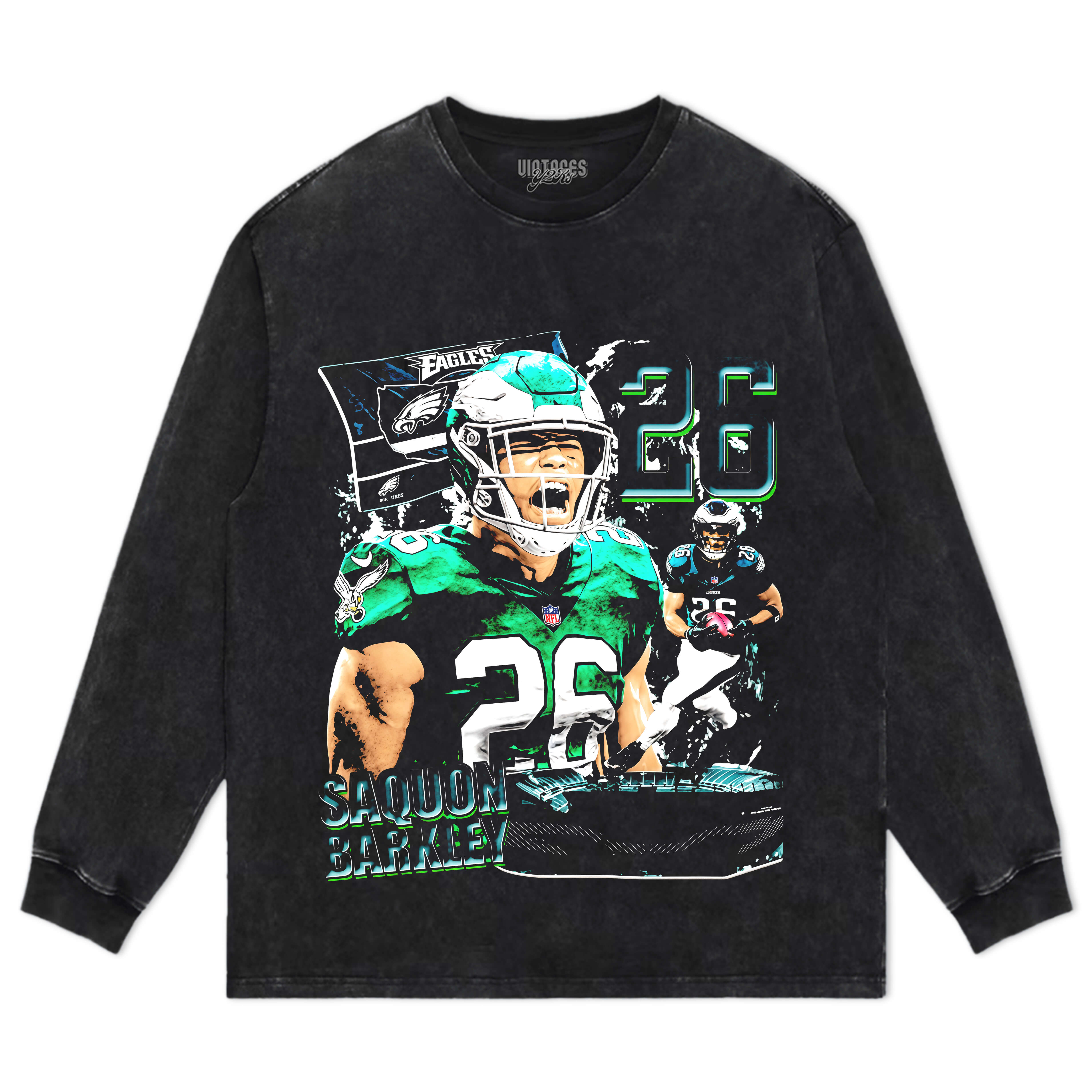 SAQUON BARKLEY VINTAGE V2 TEE & LS & HOODIE