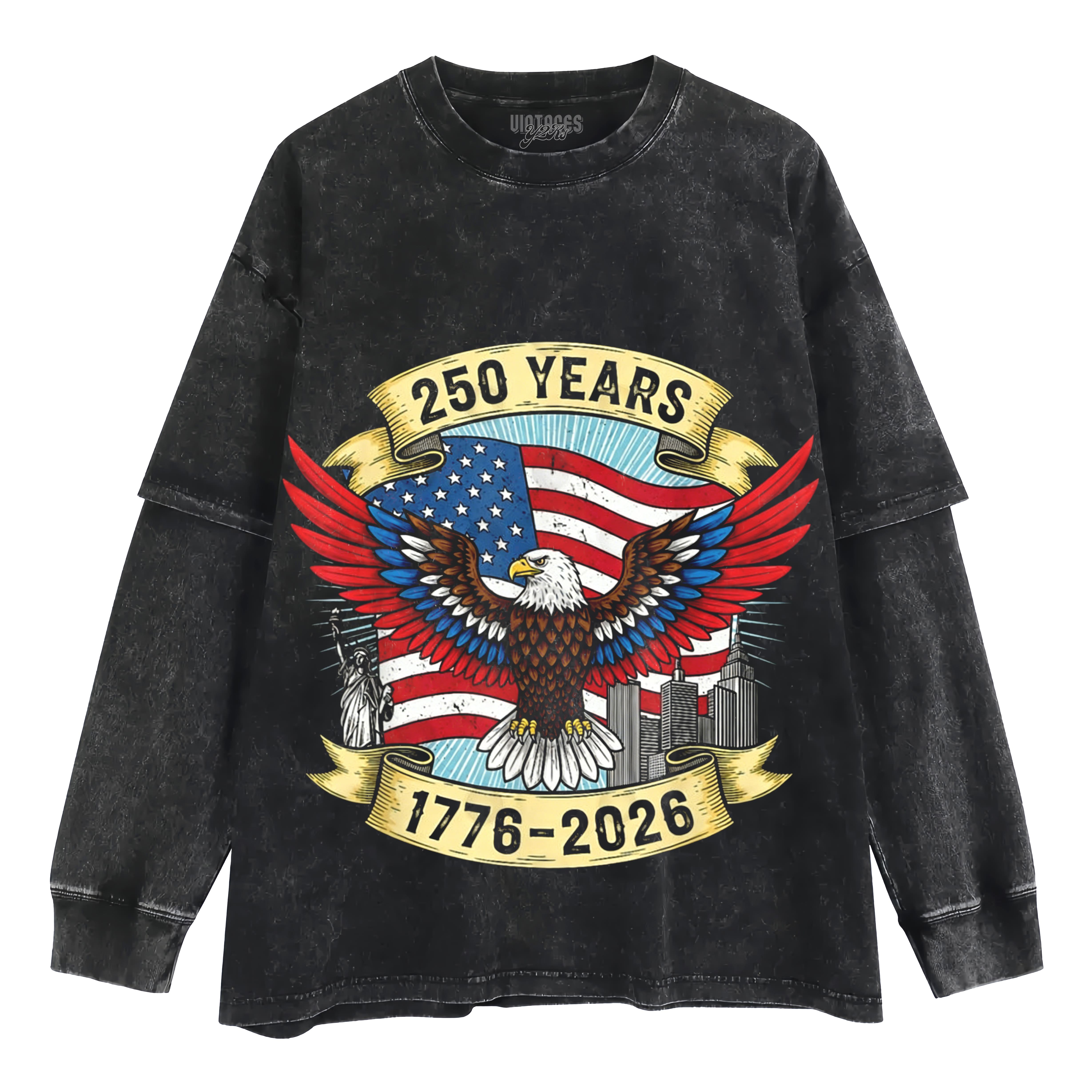 250TH-ANNIVERSARY-USA-FLAG-AMERICAN V2 TANK TOP & TEE & LONG SLEEVE & LAYERED LS & HOODIE