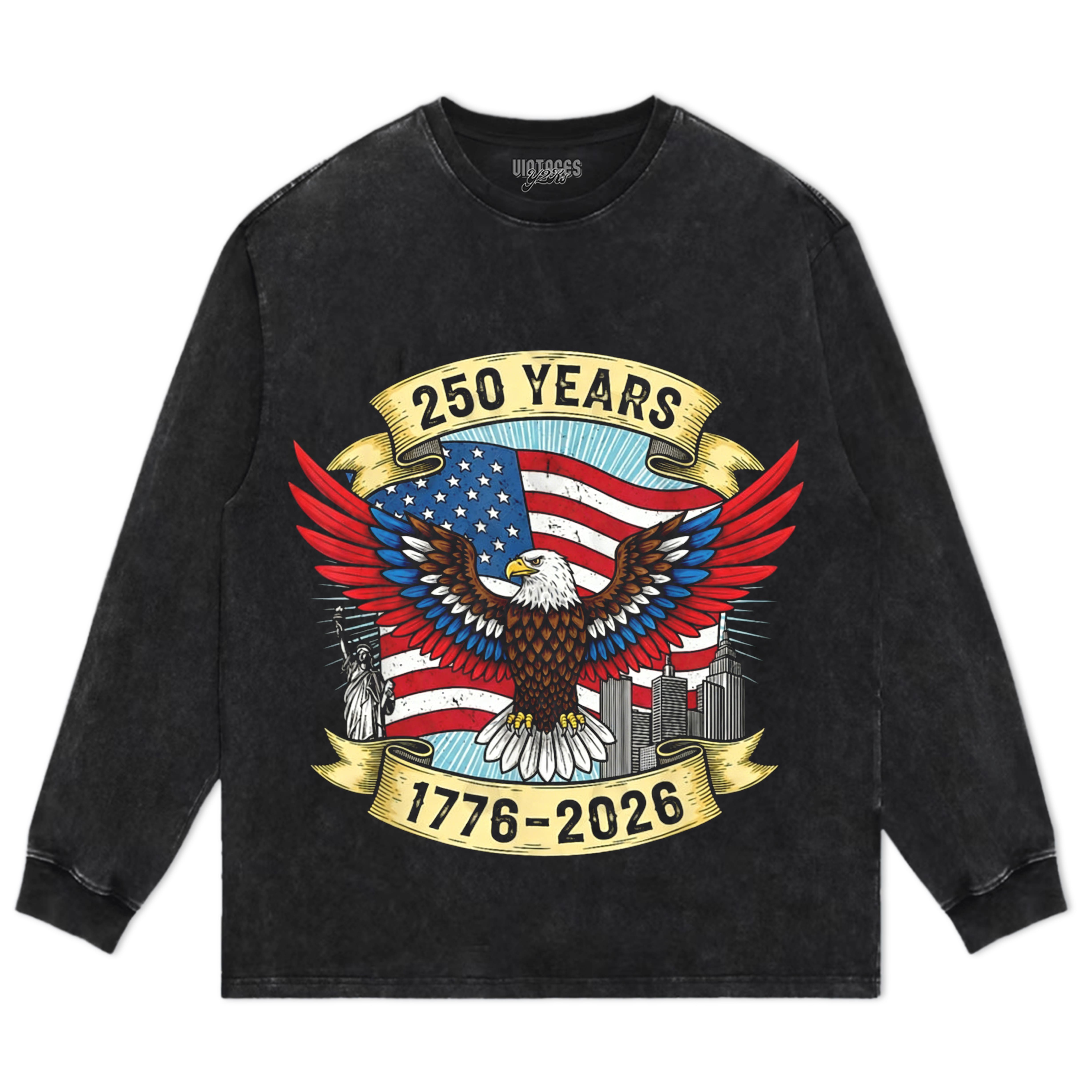 250TH-ANNIVERSARY-USA-FLAG-AMERICAN V2 TANK TOP & TEE & LONG SLEEVE & LAYERED LS & HOODIE
