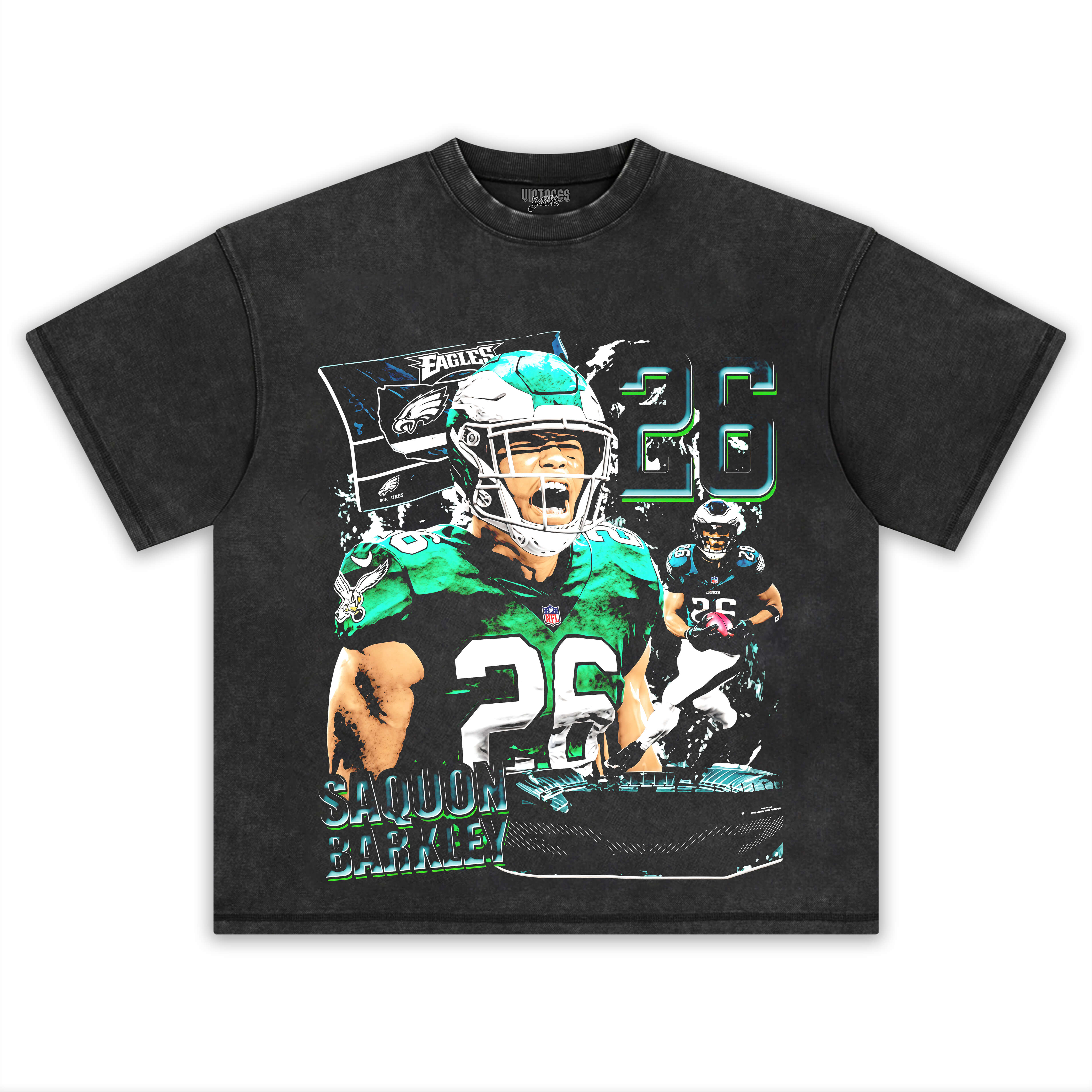 SAQUON BARKLEY VINTAGE V2 TEE & LS & HOODIE