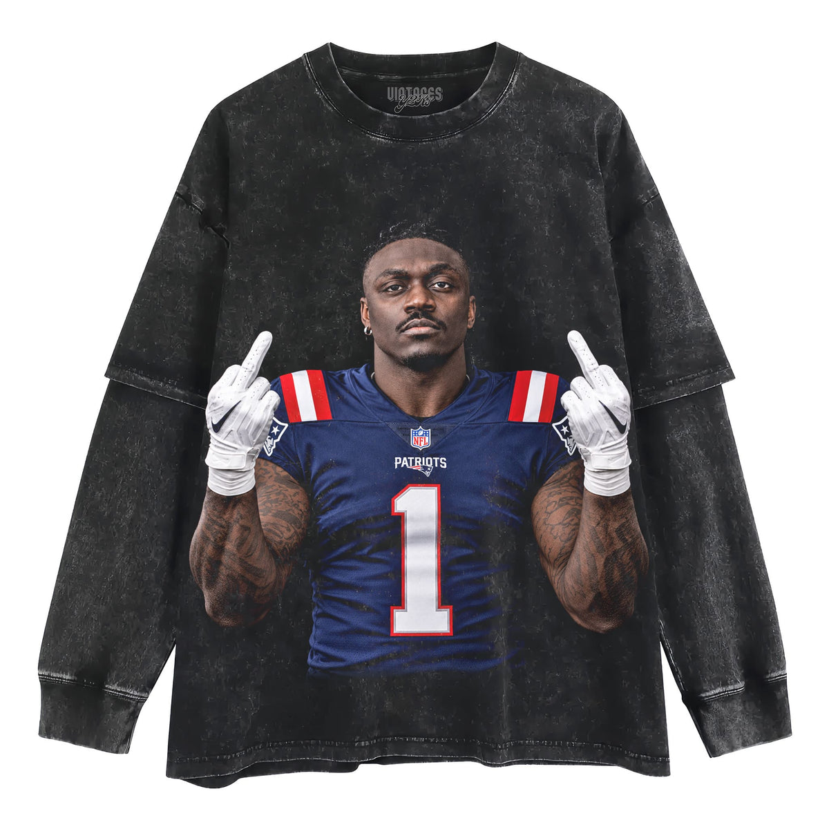 A.J. BROWN - MIDDLE FINGER TANK TOP & TEE & LONG SLEEVE & LAYERED LS & HOODIE