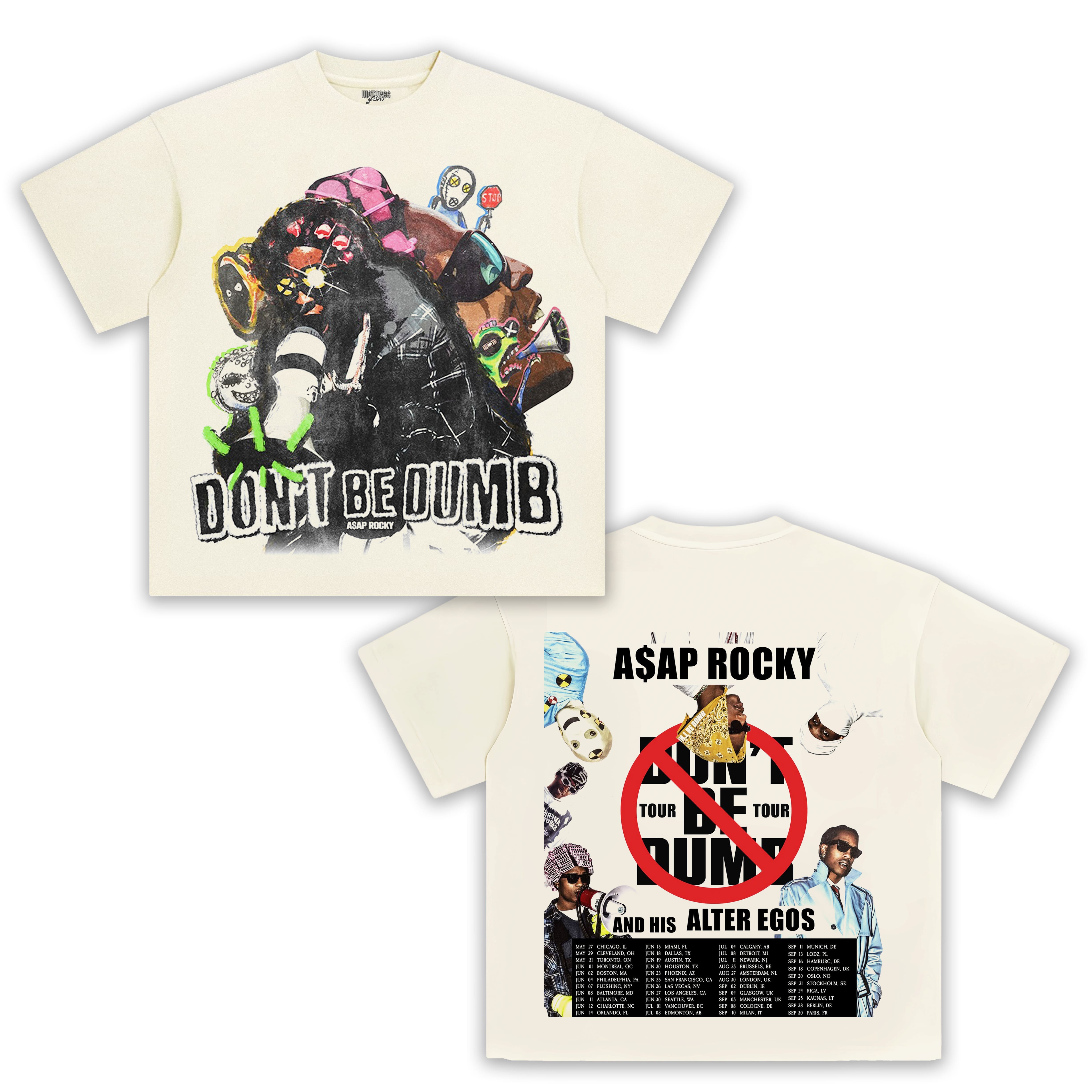 ASAP ROCKY'S - DON'T BE DUMB - WORLD TOUR TEE