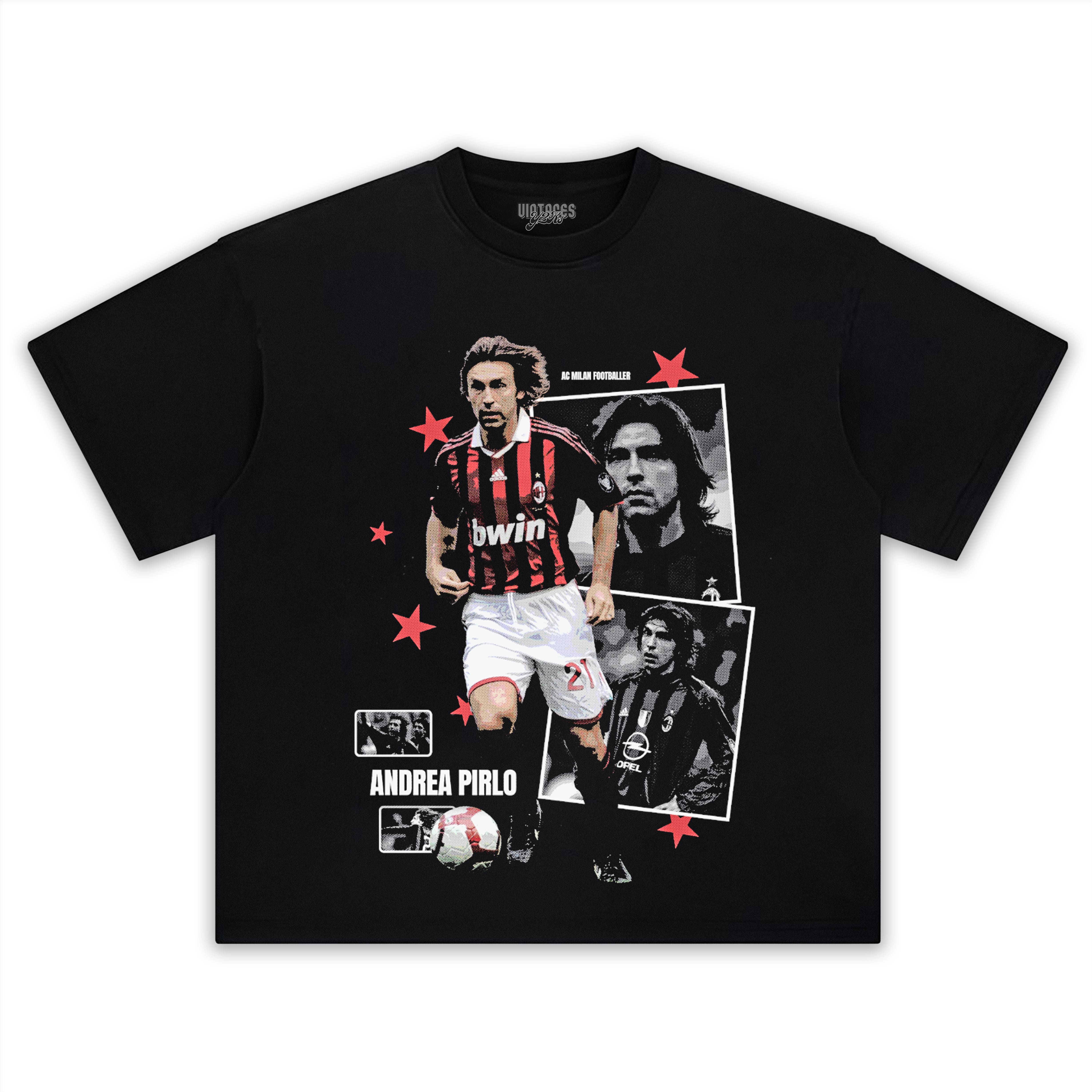 ANDREA PIRLO AC MILAN ARCHIVE TANK TOP & TEE & LONG SLEEVE & LAYERED LS & HOODIE