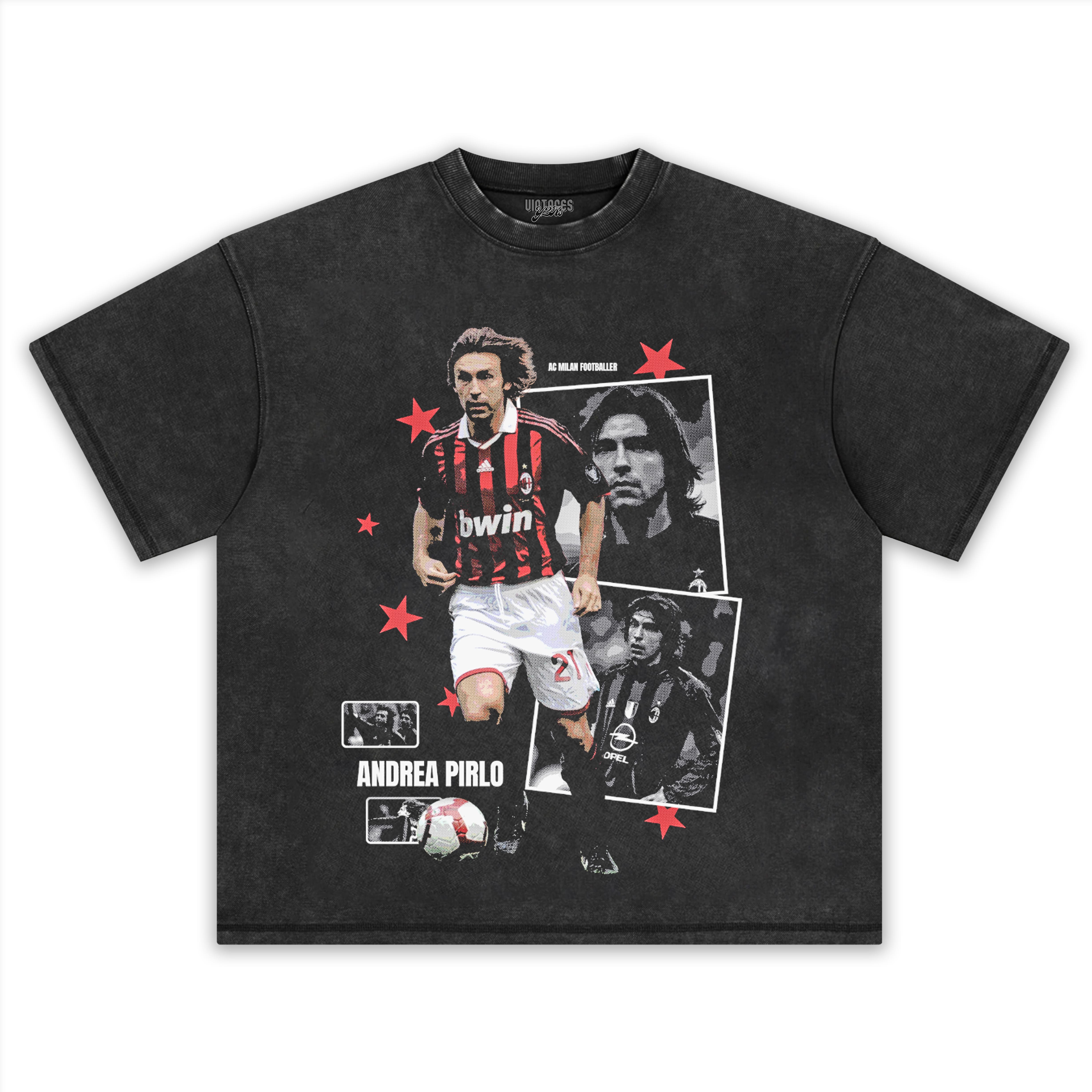 ANDREA PIRLO AC MILAN ARCHIVE TANK TOP & TEE & LONG SLEEVE & LAYERED LS & HOODIE