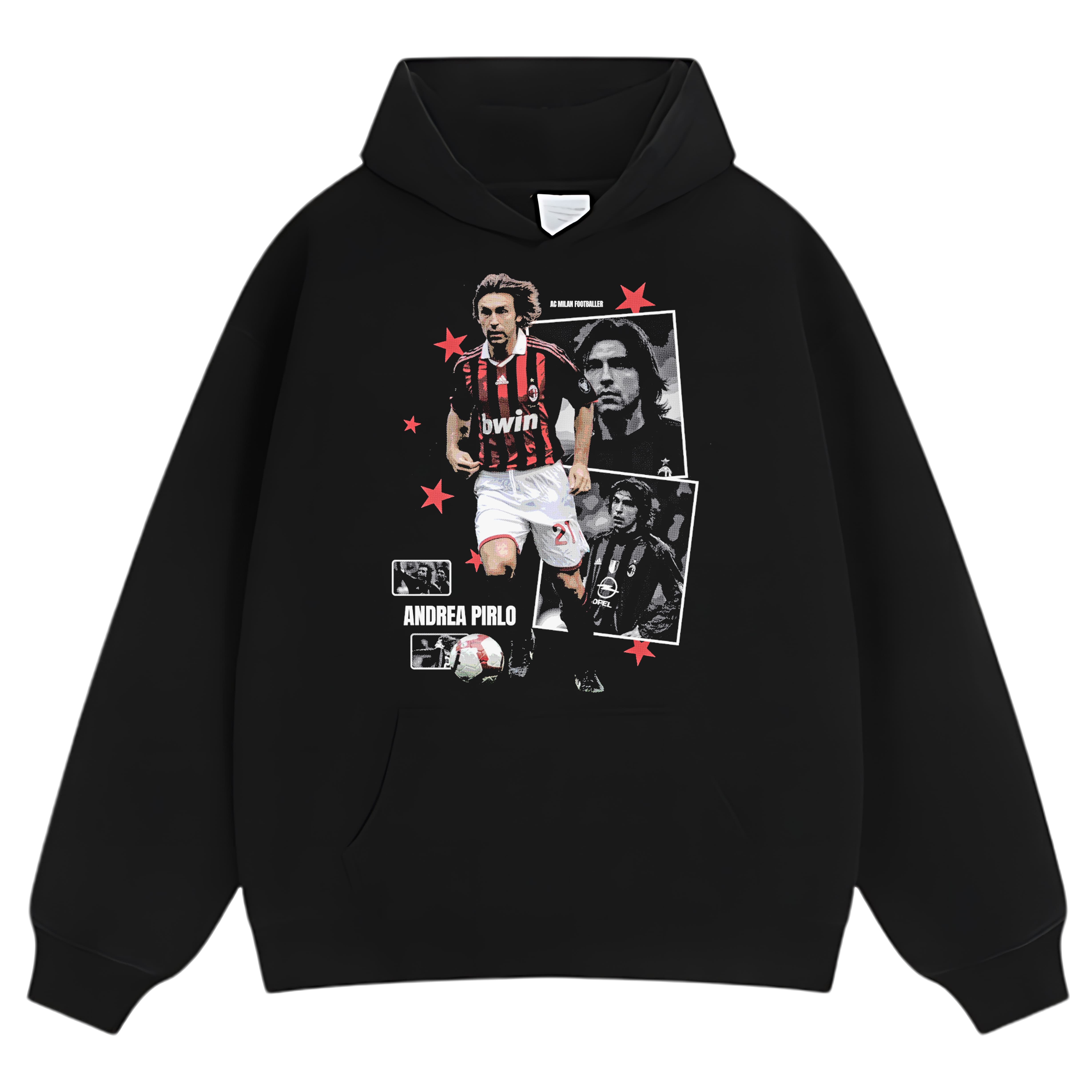 ANDREA PIRLO AC MILAN ARCHIVE TANK TOP & TEE & LONG SLEEVE & LAYERED LS & HOODIE