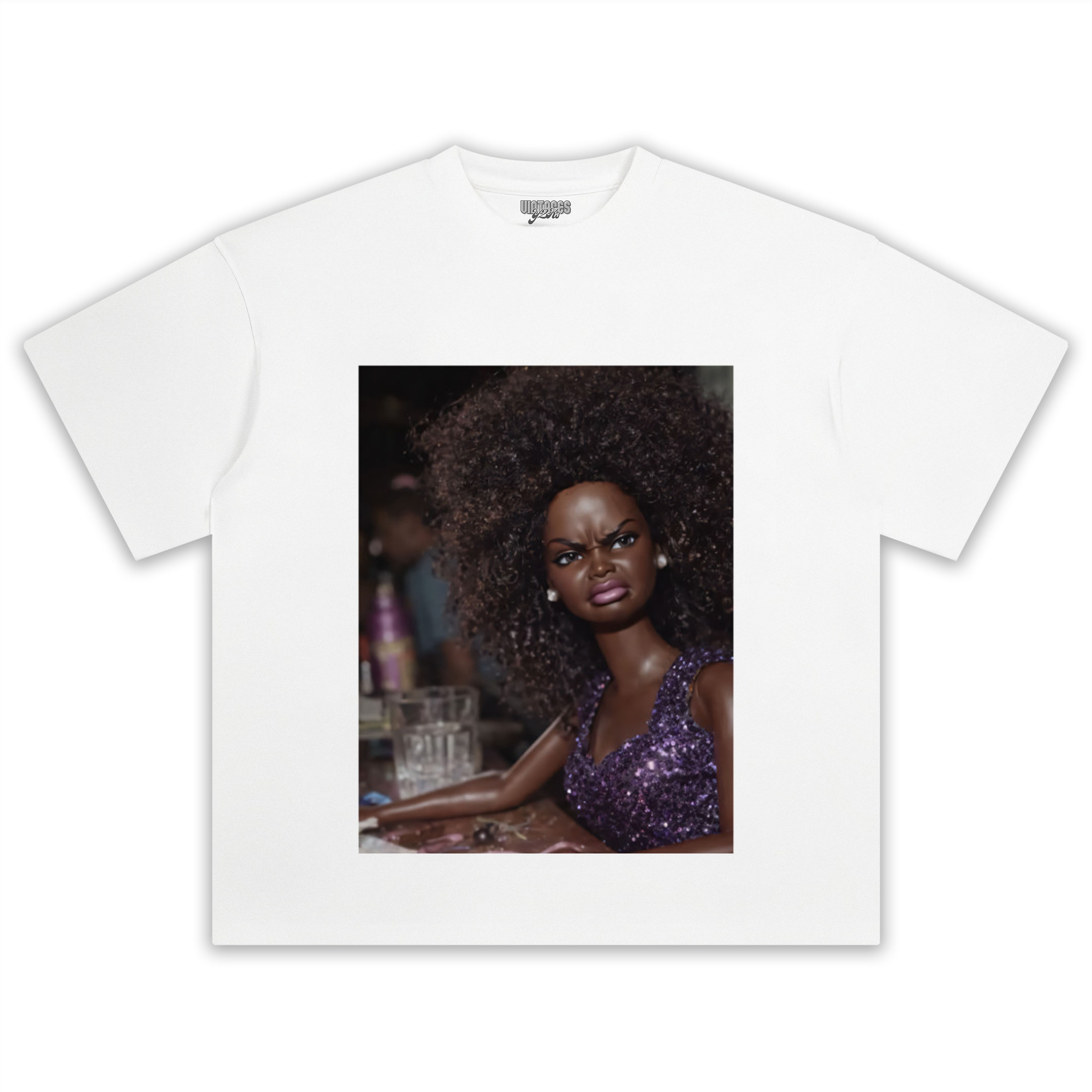 ANGRY DISGUSTED BLACK DOLL FACE MEME TANK TOP & TEE & LONG SLEEVE & LAYERED LS & HOODIE