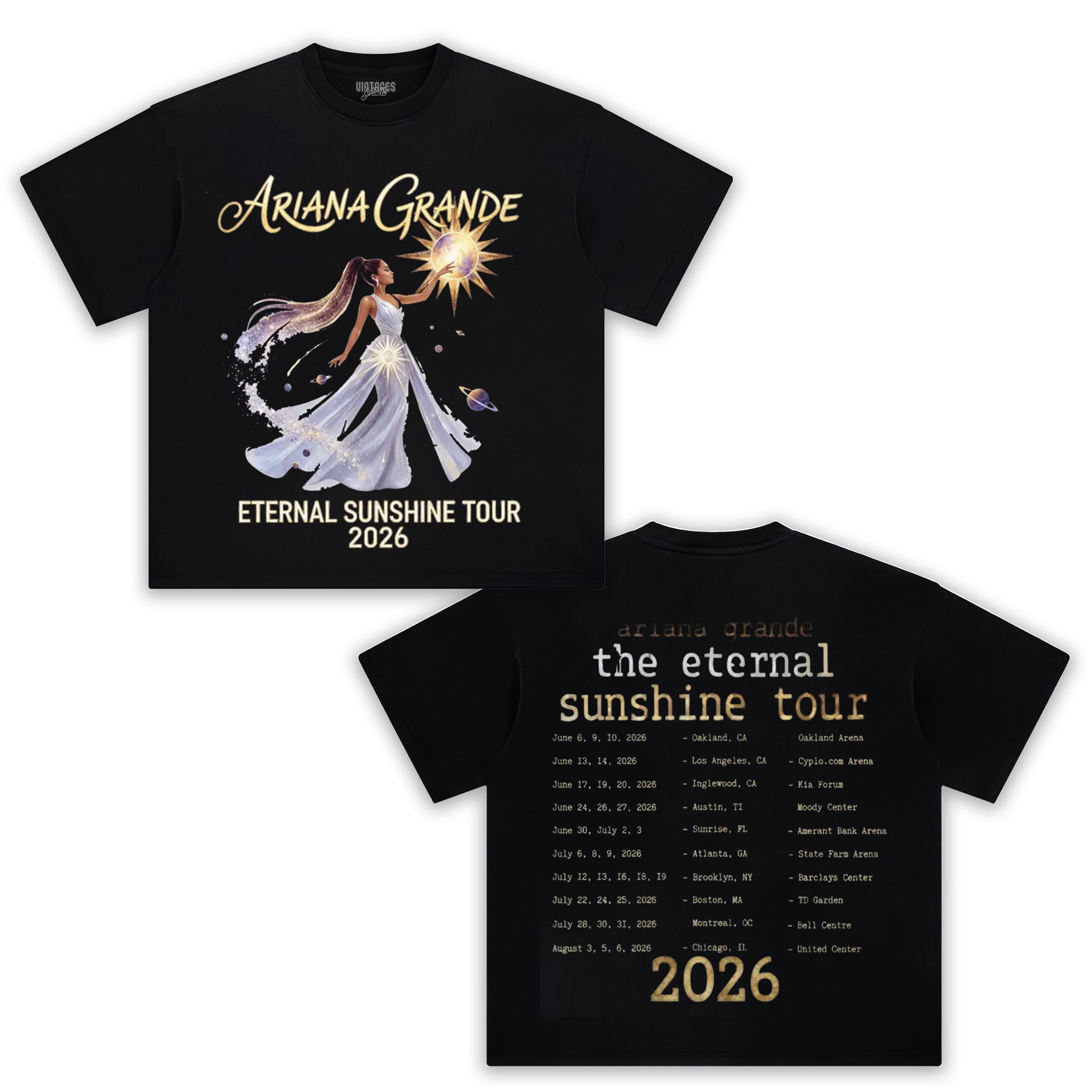 ARIANA GRANDE ETERNAL SUNSHINE TOUR 2026 V2 TANK TOP & TEE