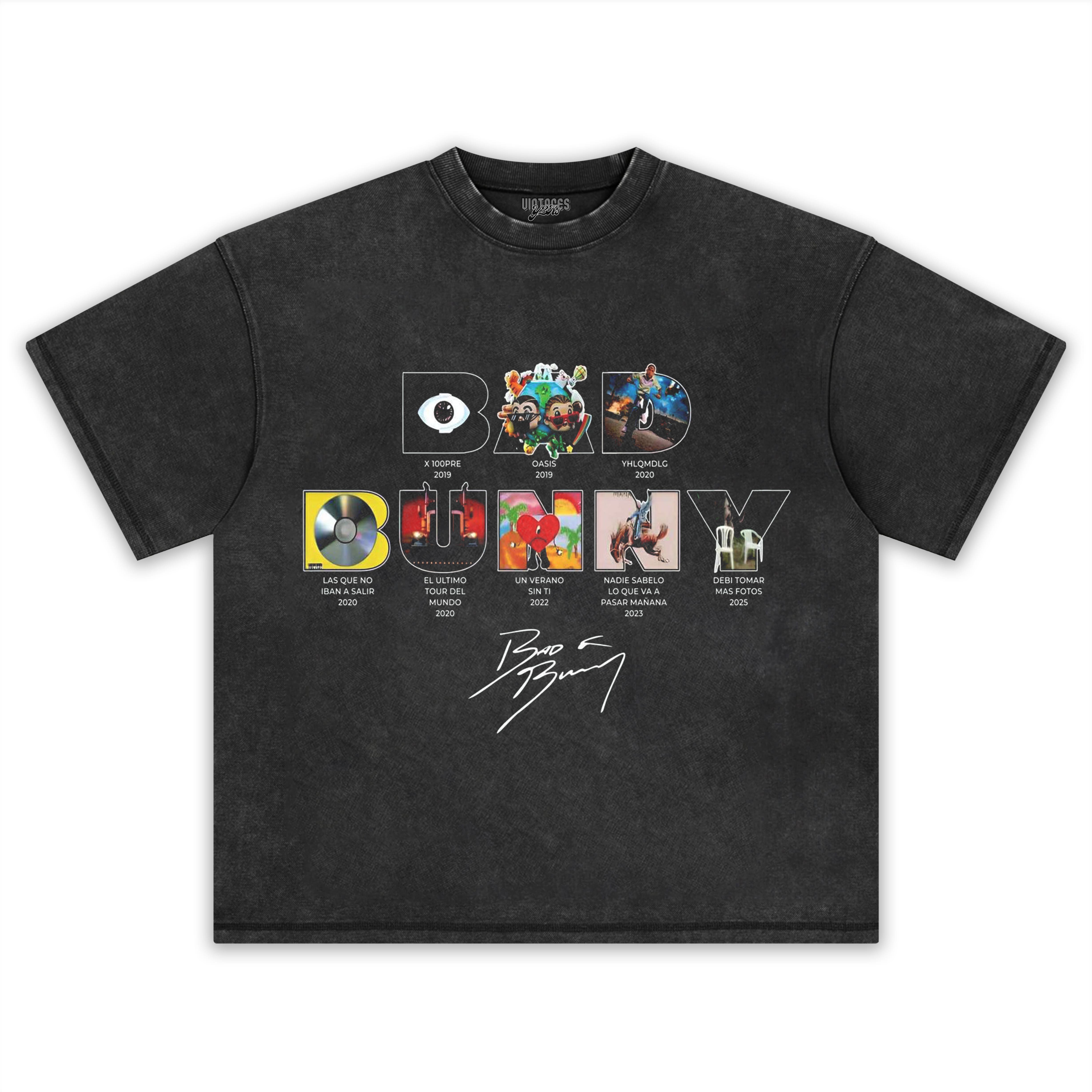 BAD BUNNY - DISCOGRAPHY TEE & LS & HOODIE