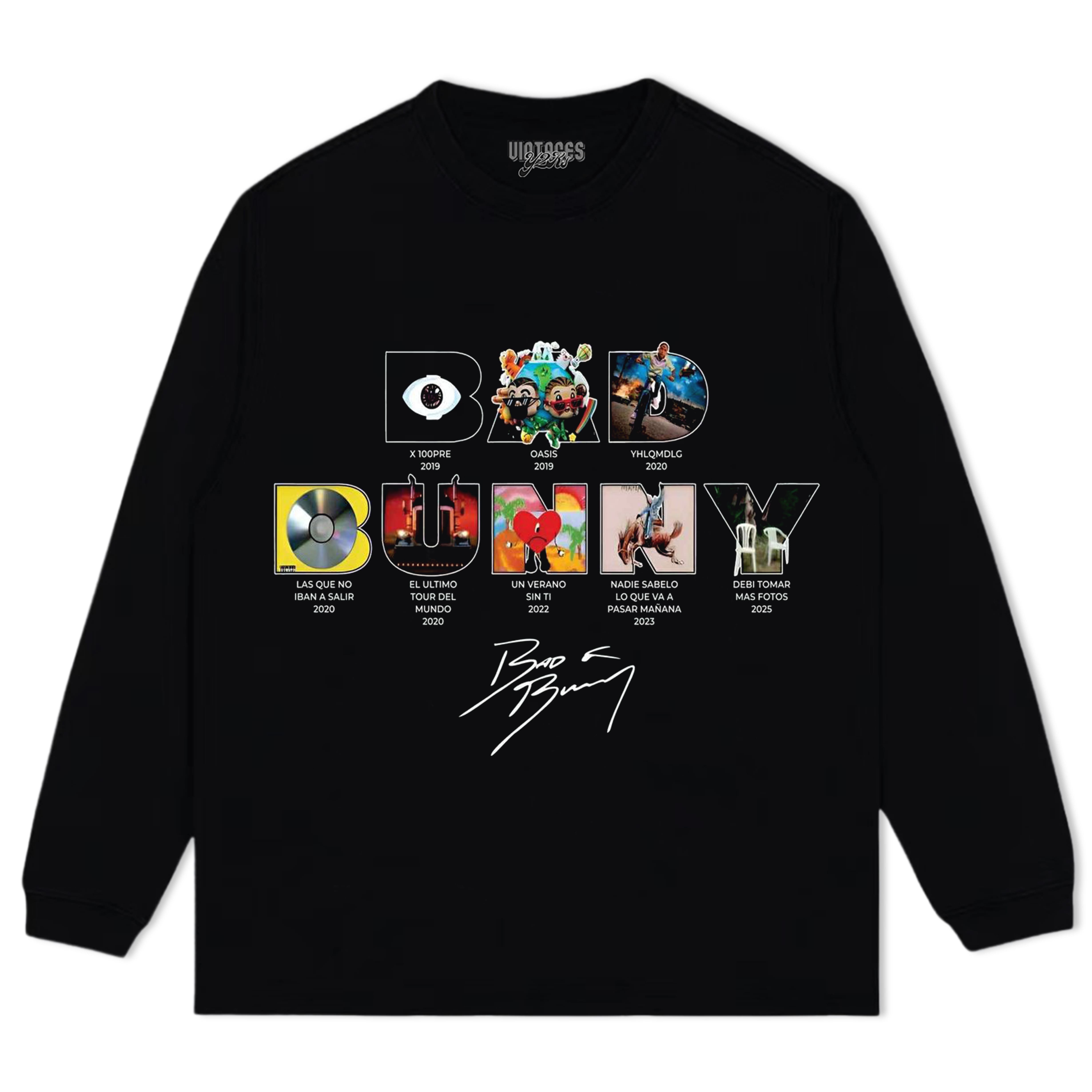 BAD BUNNY - DISCOGRAPHY TEE & LS & HOODIE