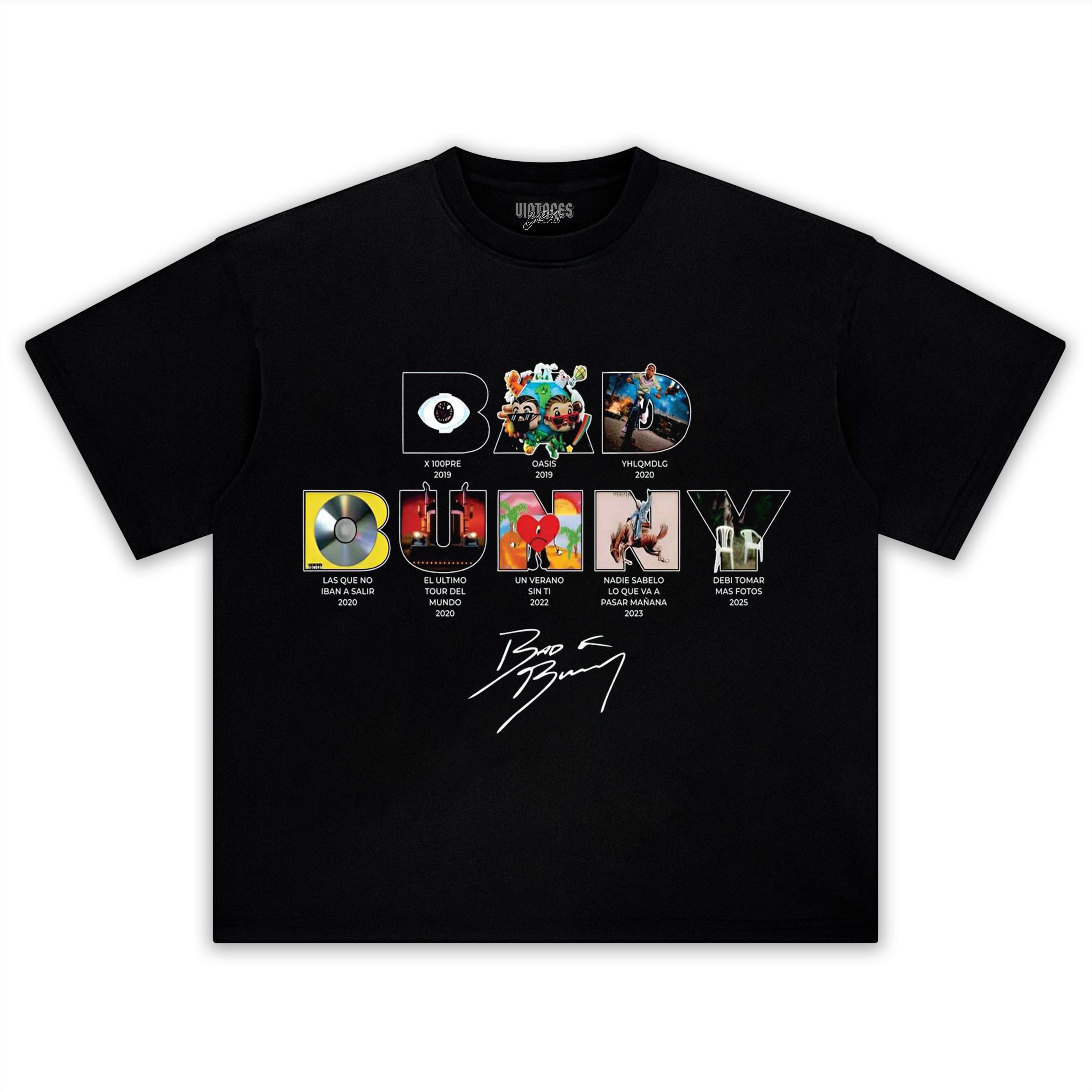 BAD BUNNY - DISCOGRAPHY TEE & LS & HOODIE