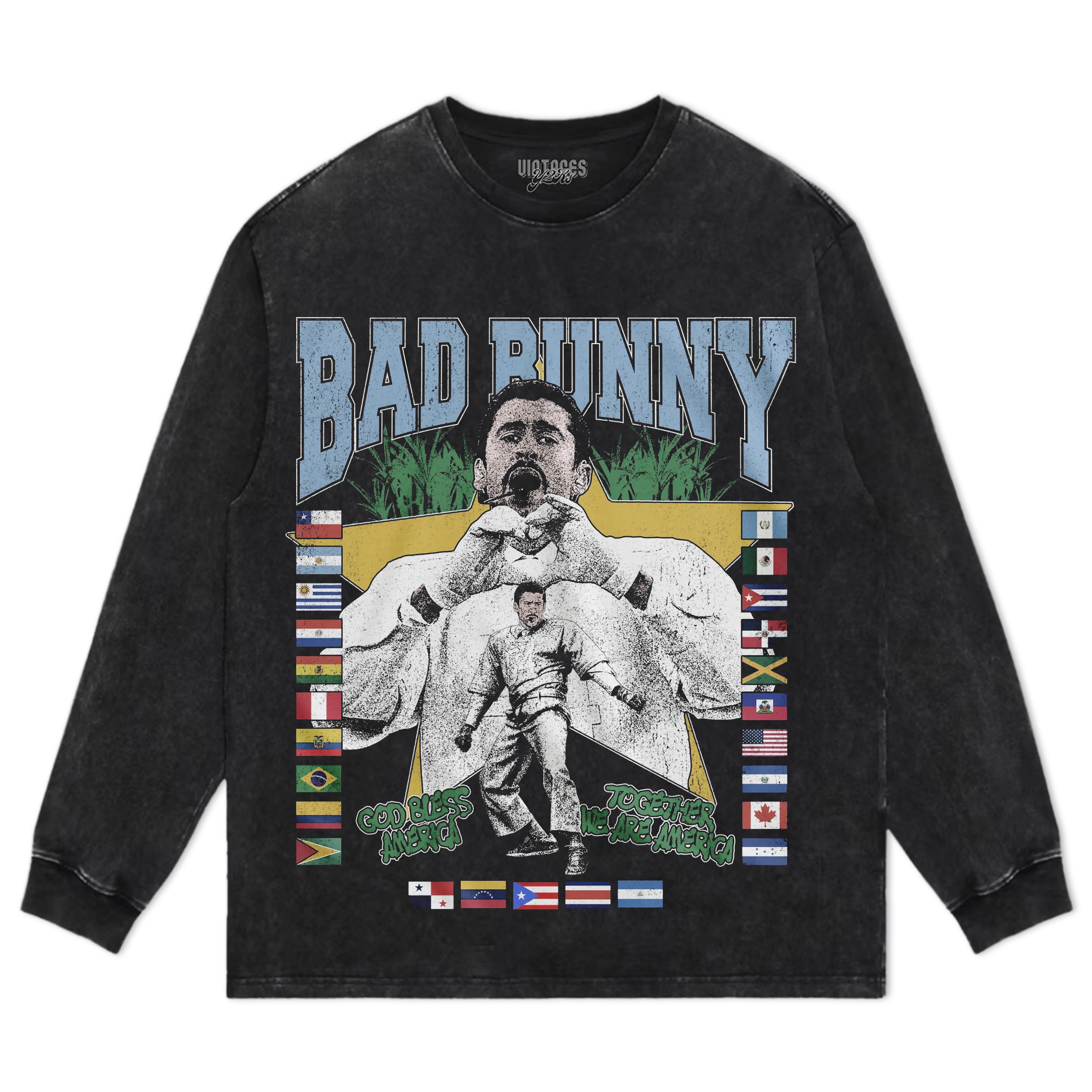 BAD BUNNY - LOVE > HATE V2 TEE & LS & HOODIE
