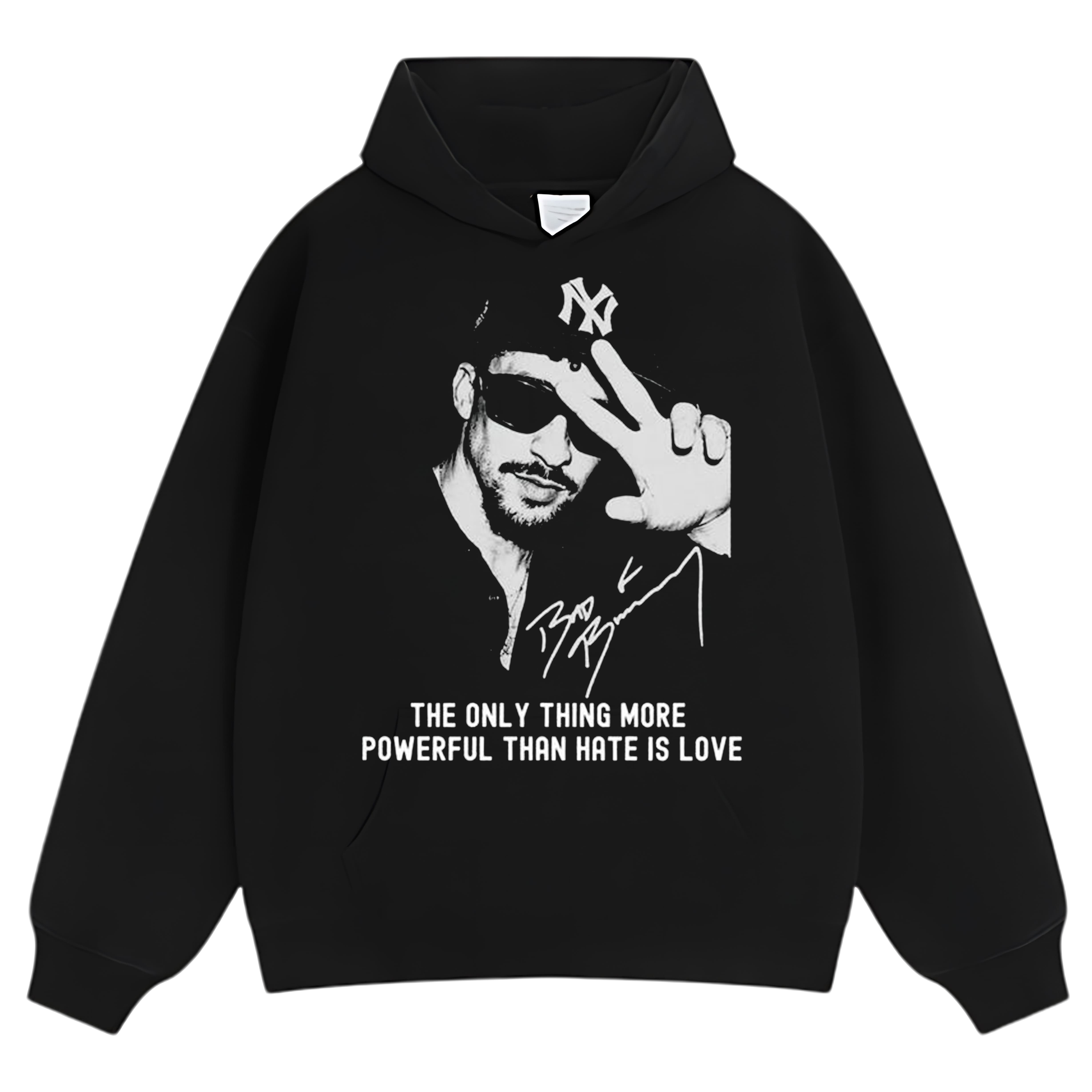 BAD BUNNY - THE ONLY THING MORE POWERFUL THAN HATEIS LOVE TEE & LS & HOODIE