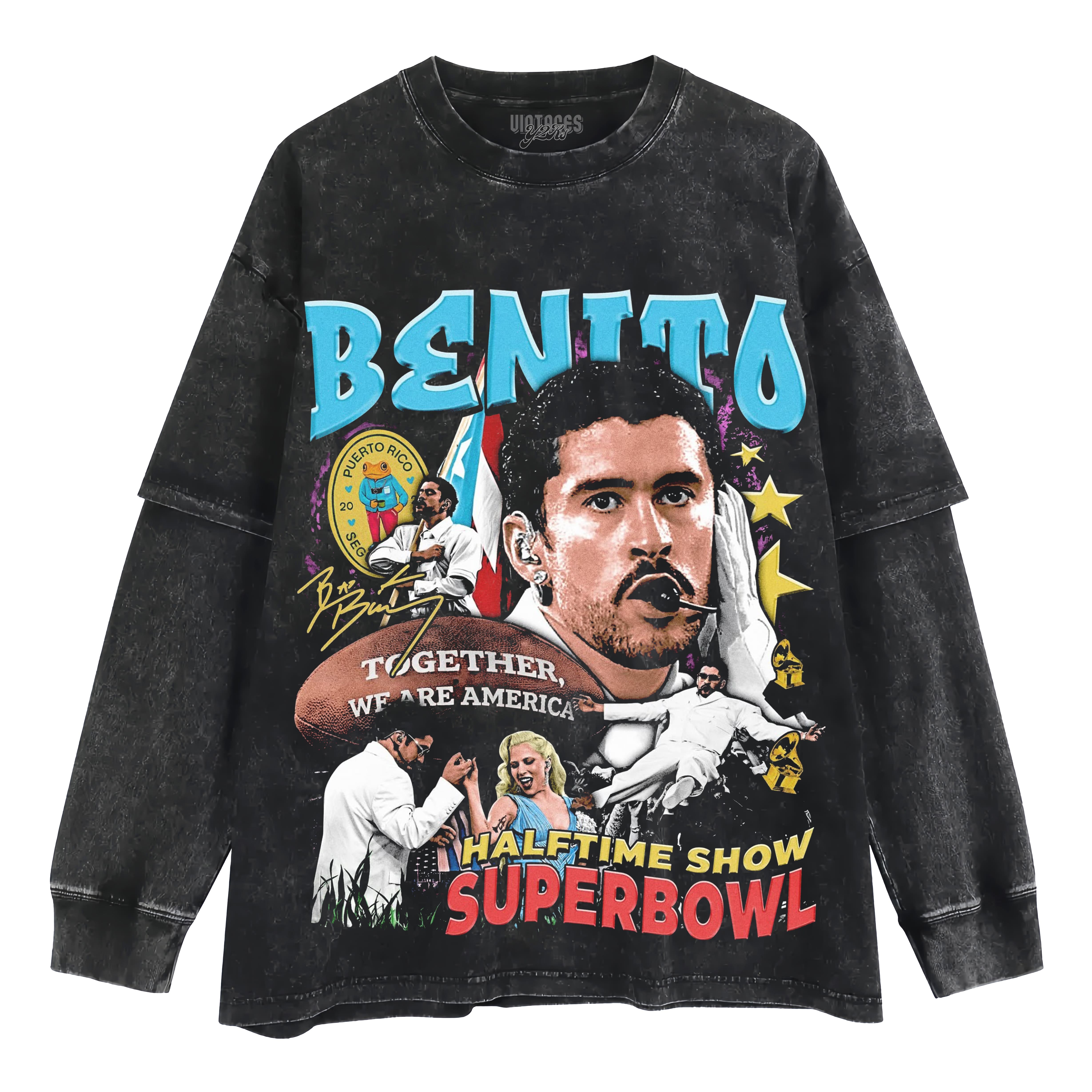 BAD BUNNY & SUPER BOWL 2026 V6 LAYERED LONG SLEEVE