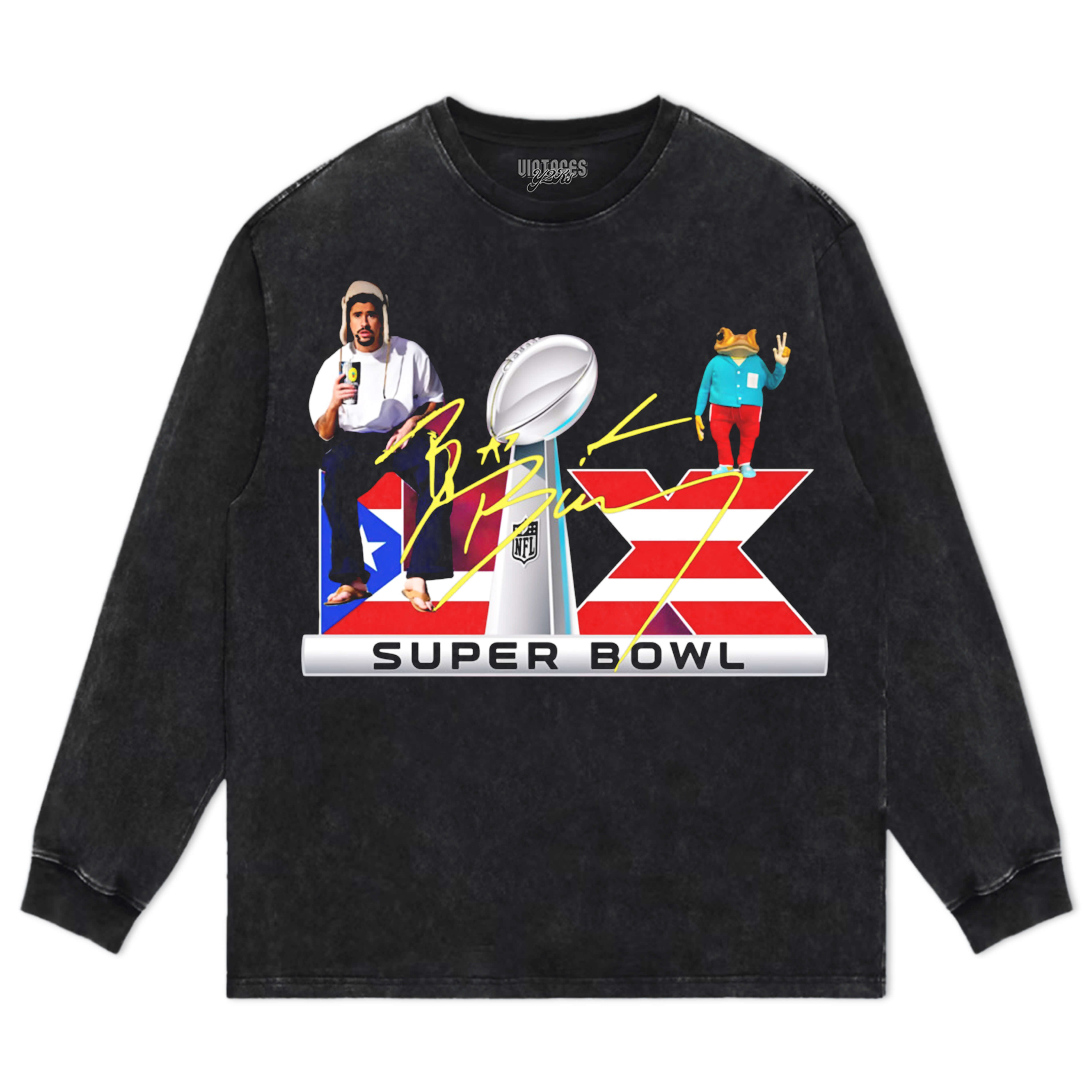 BAD BUNNY SUPER BOWL V4 TEE & LS & HOODIE