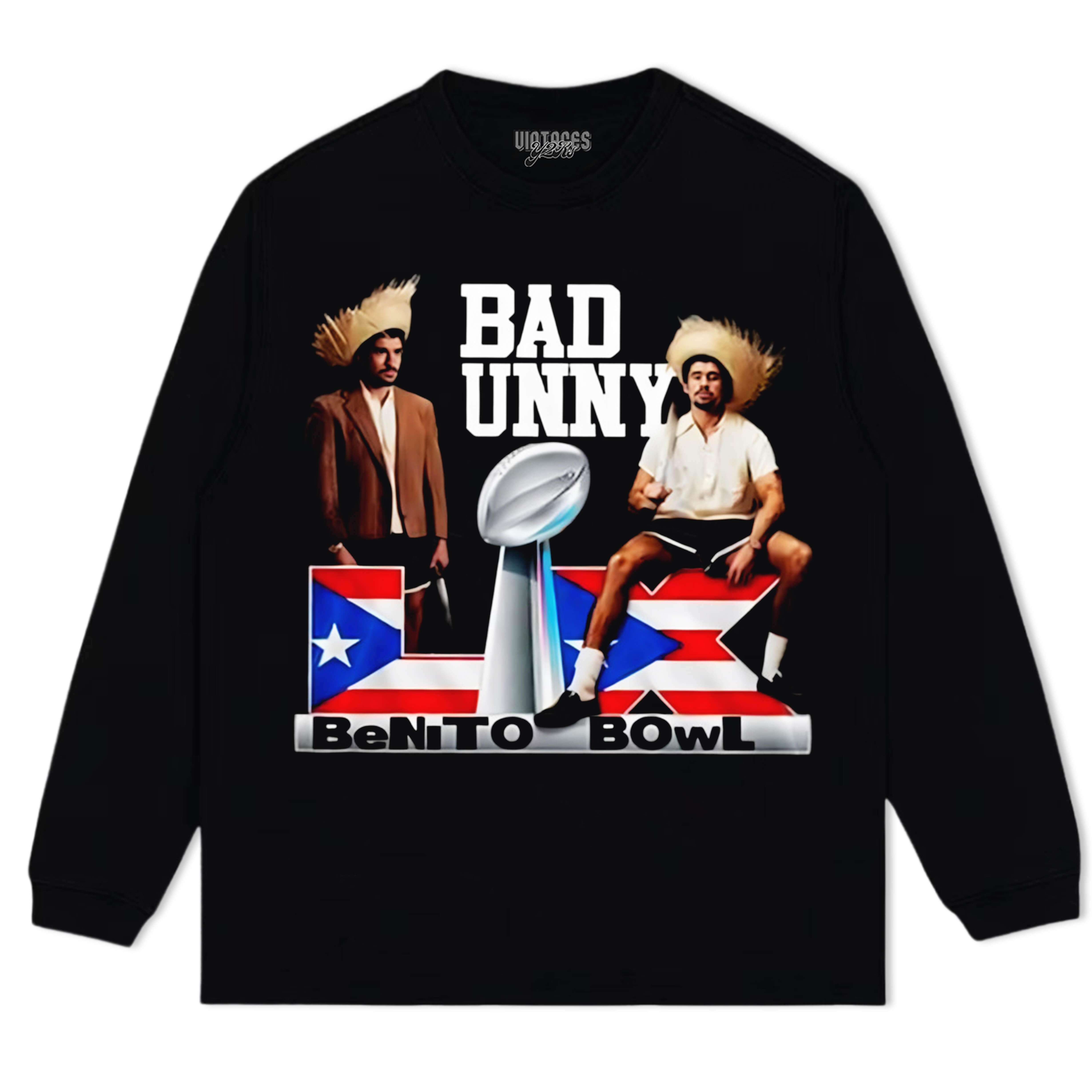 BAD BUNNY SUPER BOWL V8 TEE & LS & HOODIE