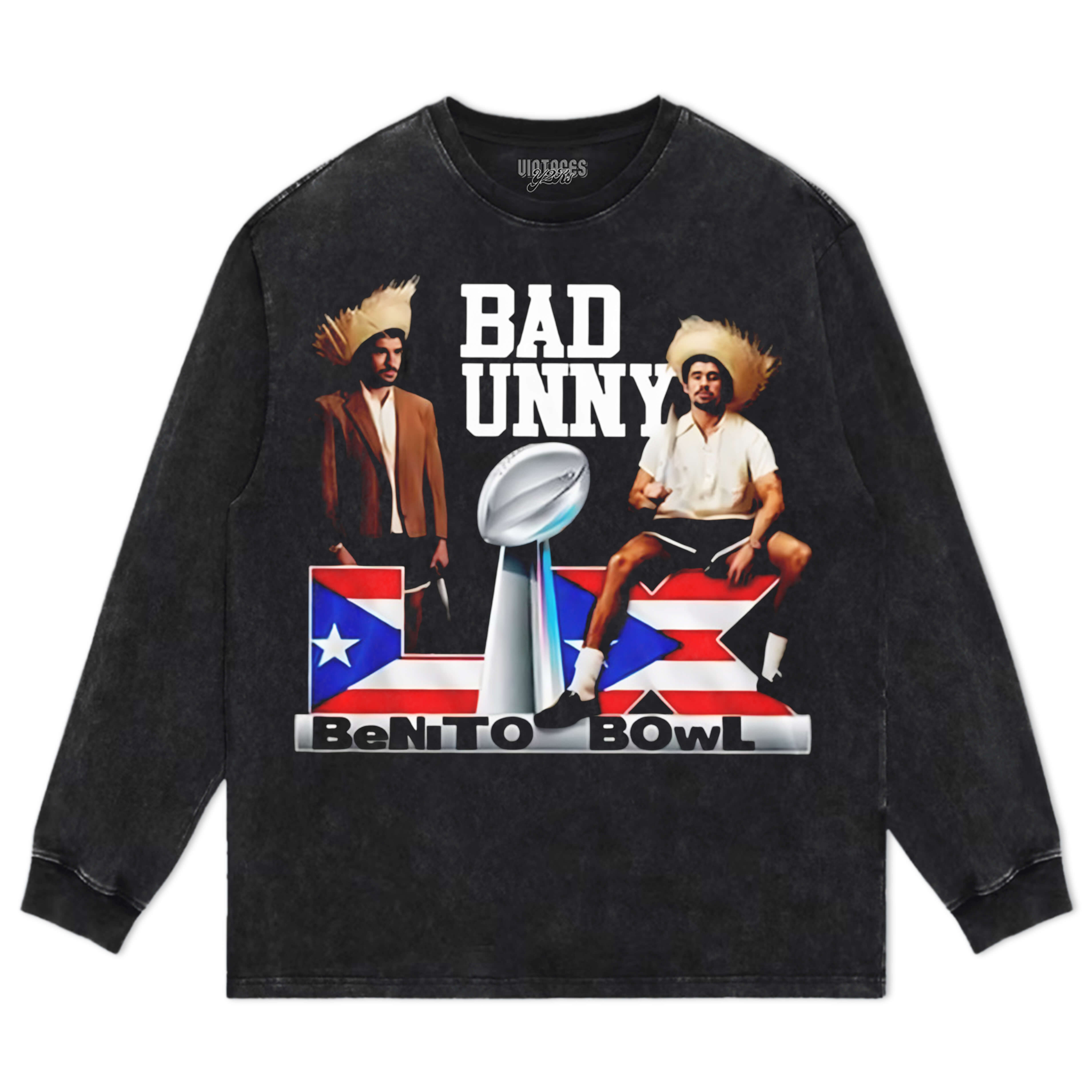 BAD BUNNY SUPER BOWL V8 TEE & LS & HOODIE