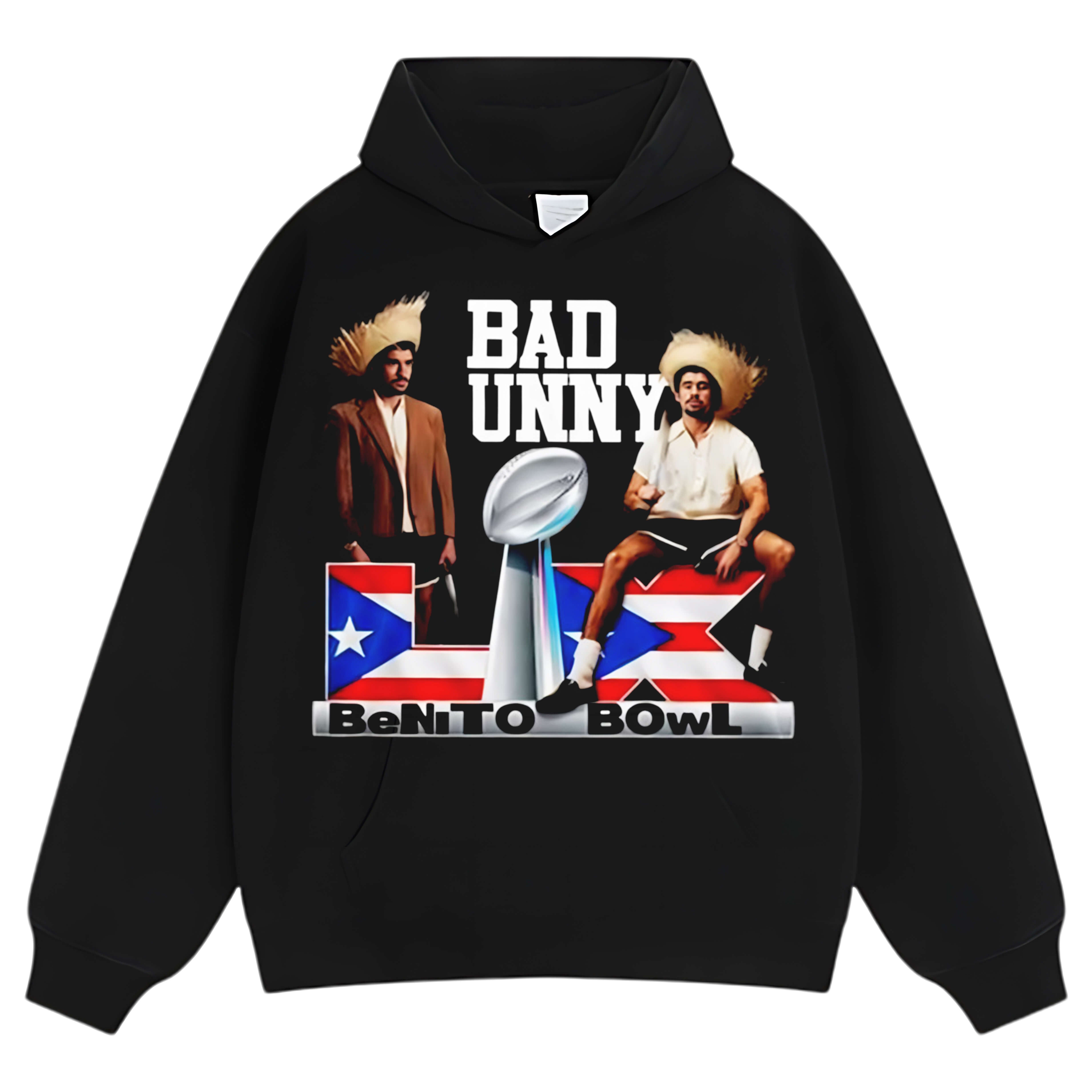 BAD BUNNY SUPER BOWL V8 TEE & LS & HOODIE