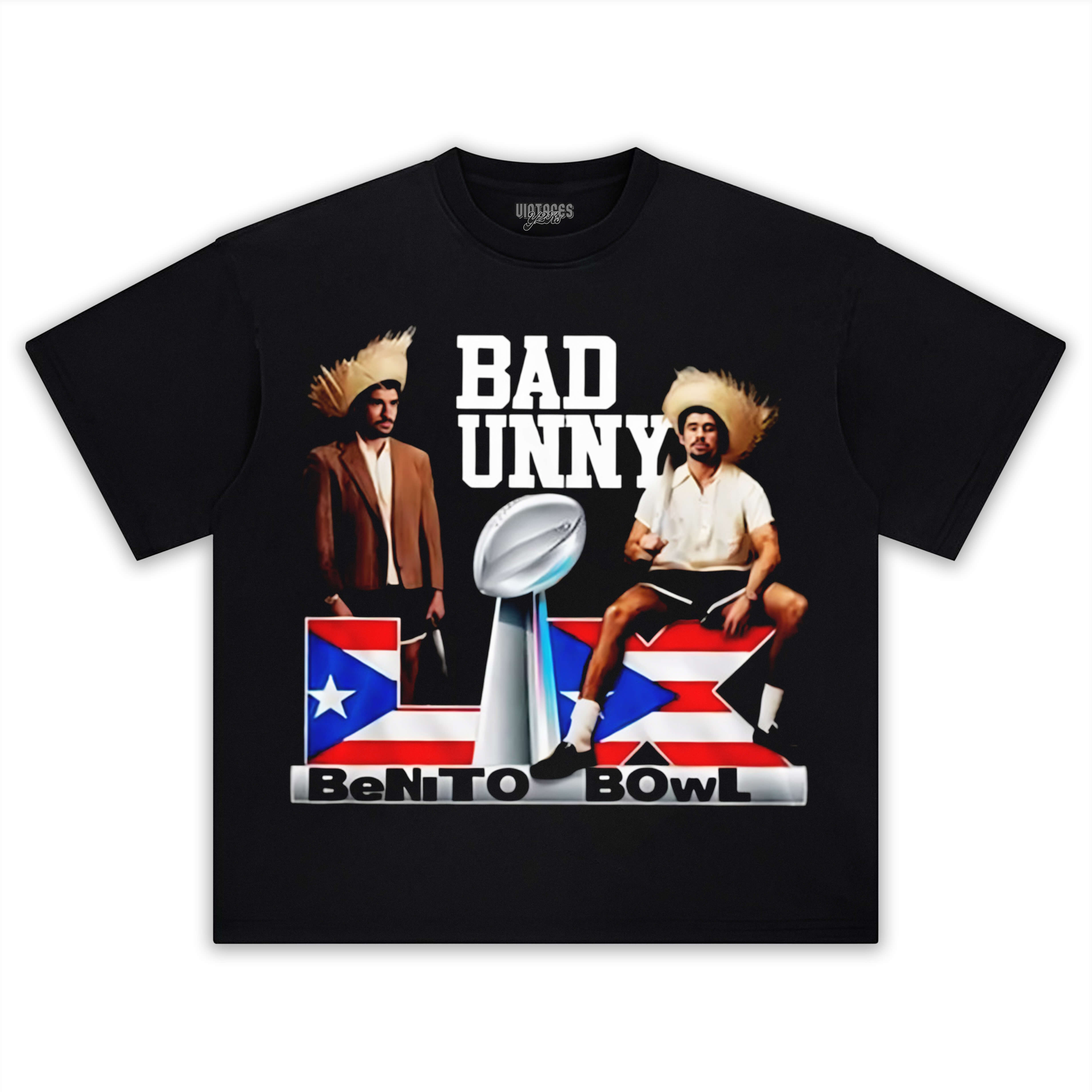 BAD BUNNY SUPER BOWL V8 TEE & LS & HOODIE