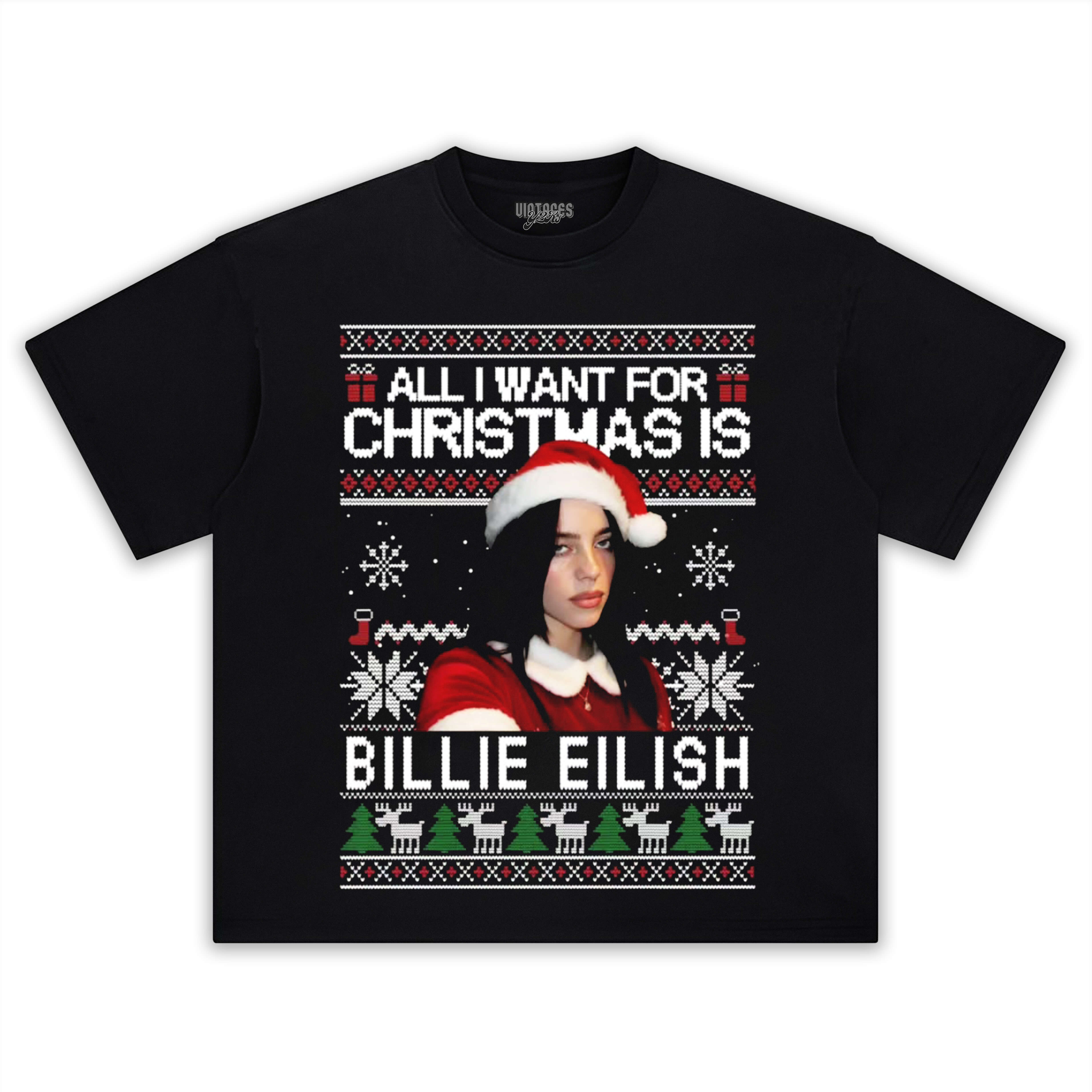 BILLIE EILISH CHRISTMAS STYLES TEE & LS & HOODIE