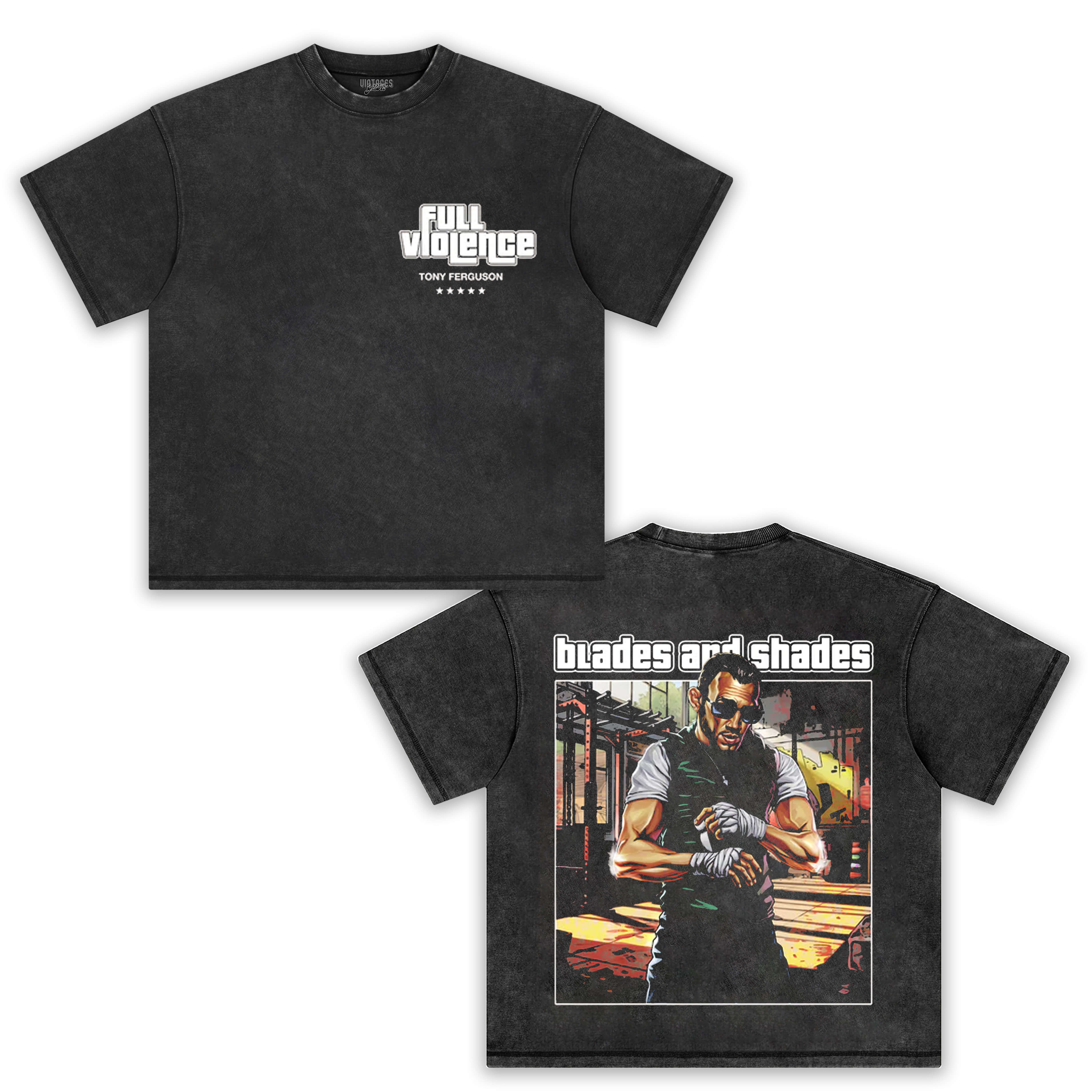 TONY FERGUSON & BLADES AND SHADES PREMIUM TEE