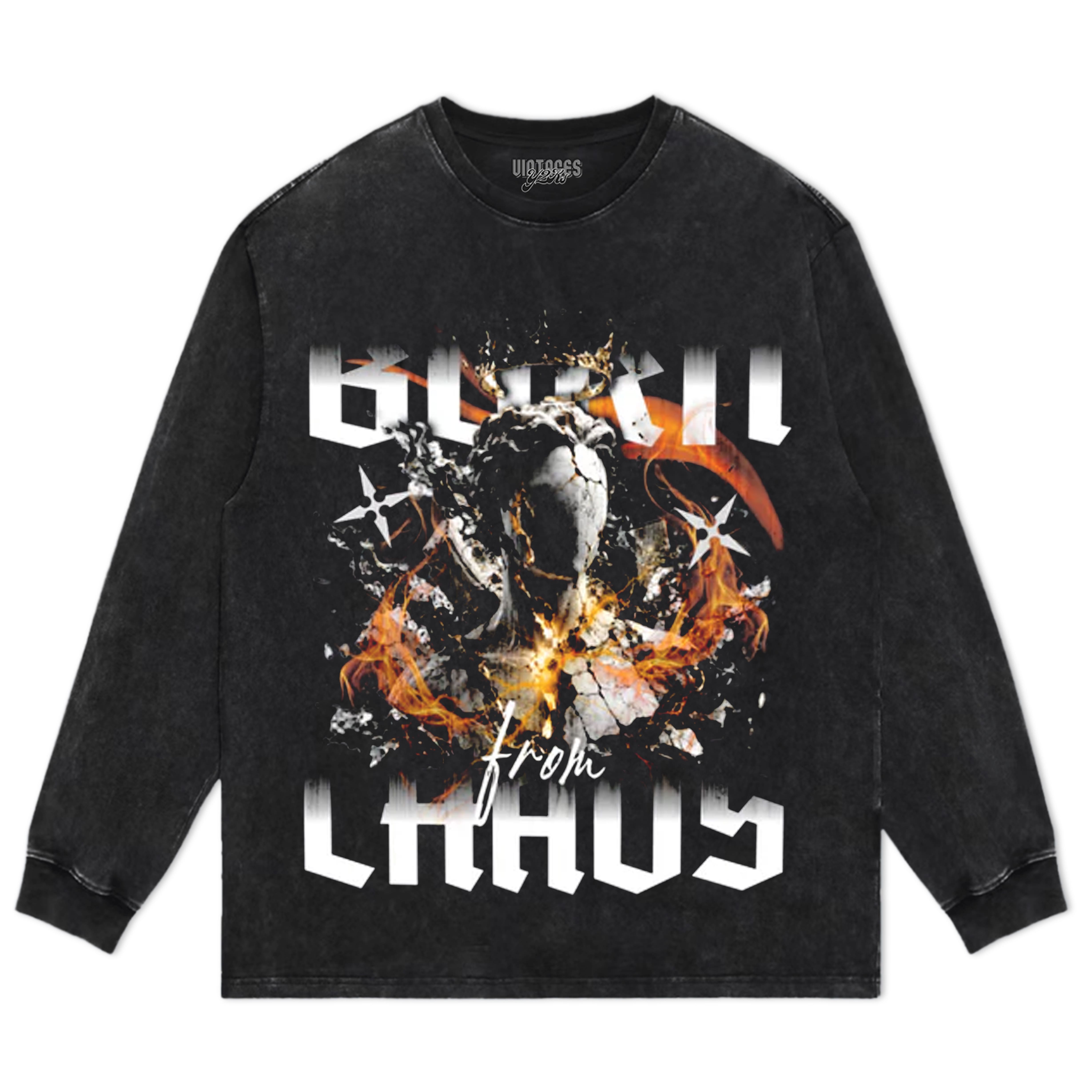 BORN FROM CHAOS GRAPHIC STREETWEAR TANK TOP & TEE & LONG SLEEVE & LAYERED LS & HOODIE