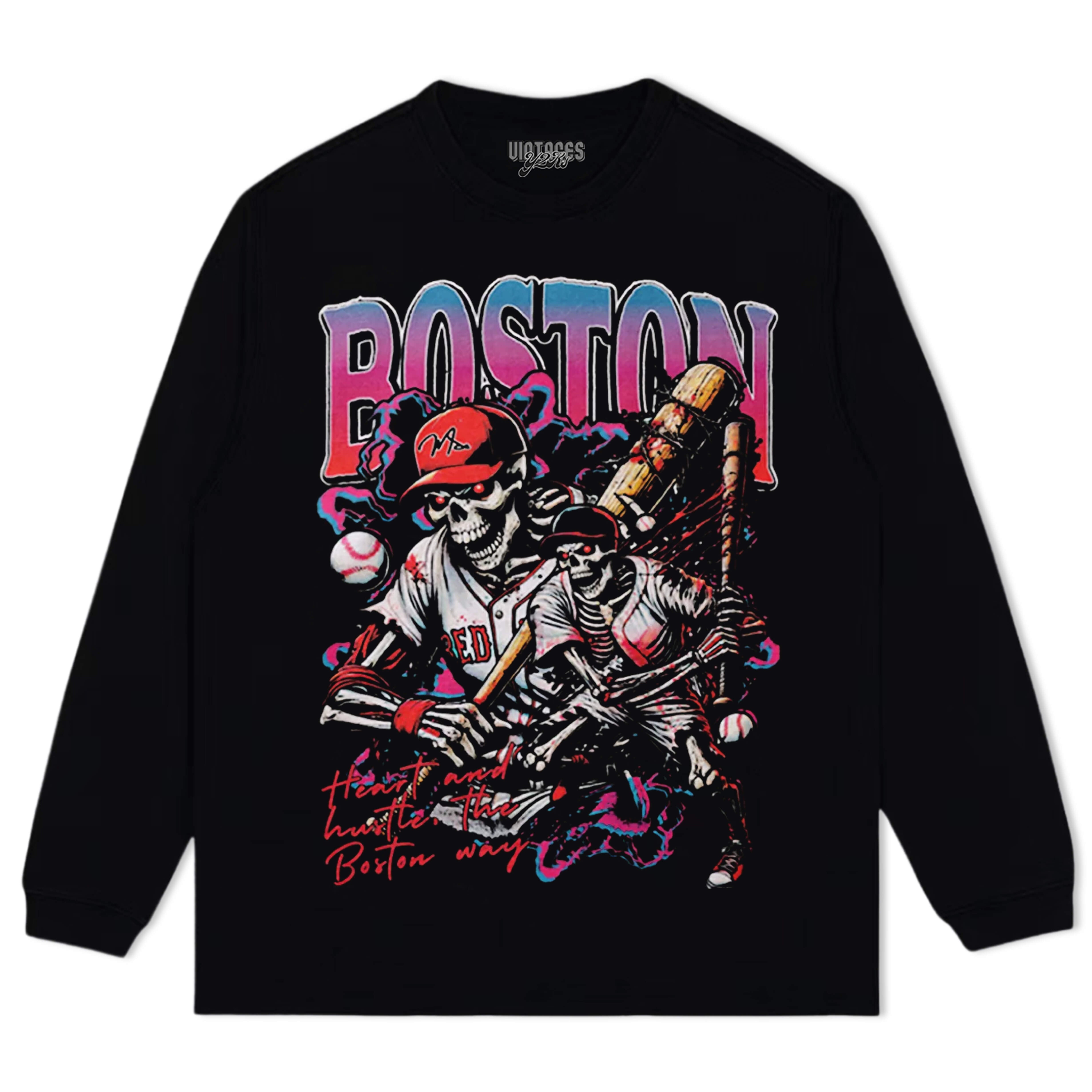 BOSTON BASEBALL TEE & LS & HOODIE