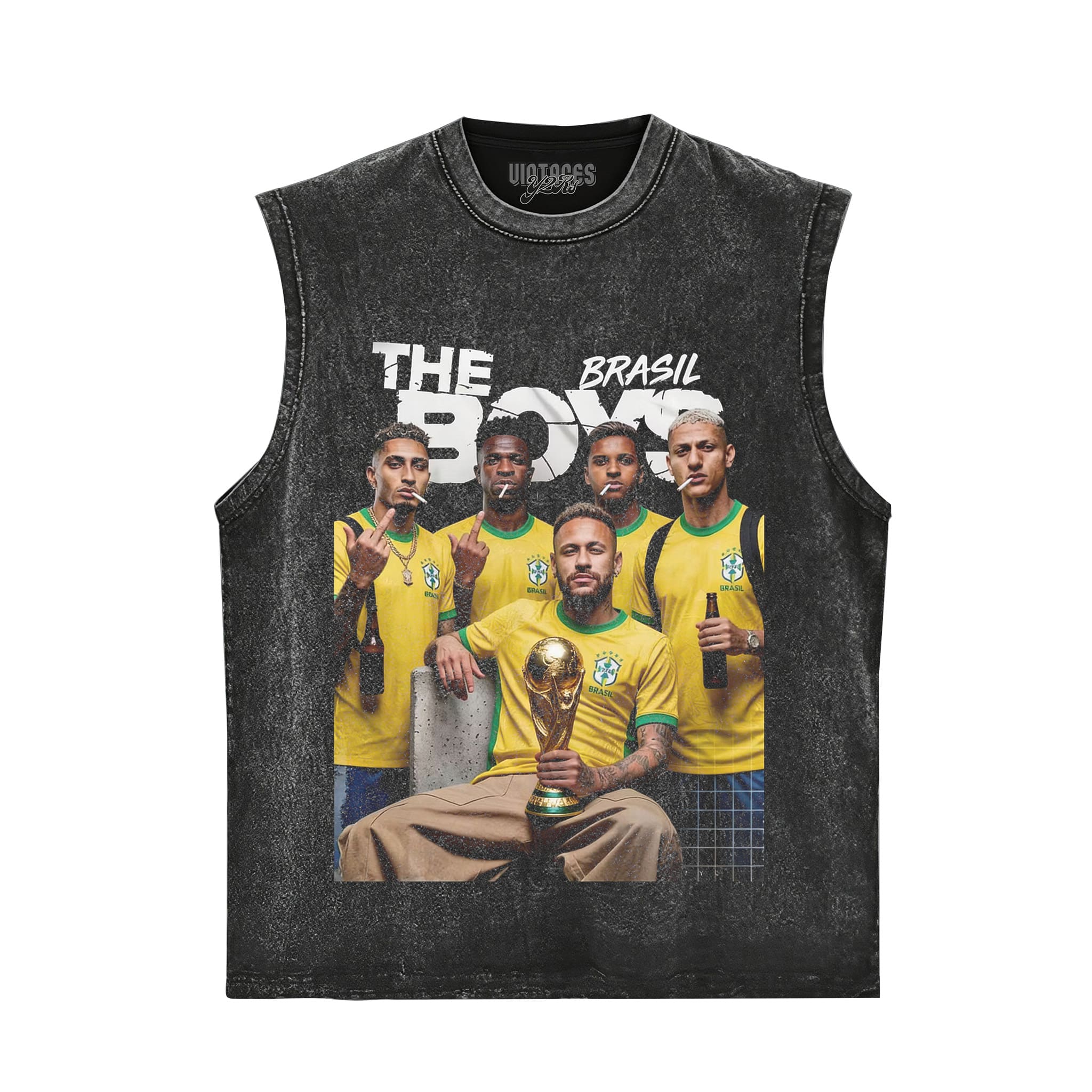 BRASIL THE BOYS FOOTBALL PRINT TANK TOP & TEE & LONG SLEEVE & LAYERED LS & HOODIE