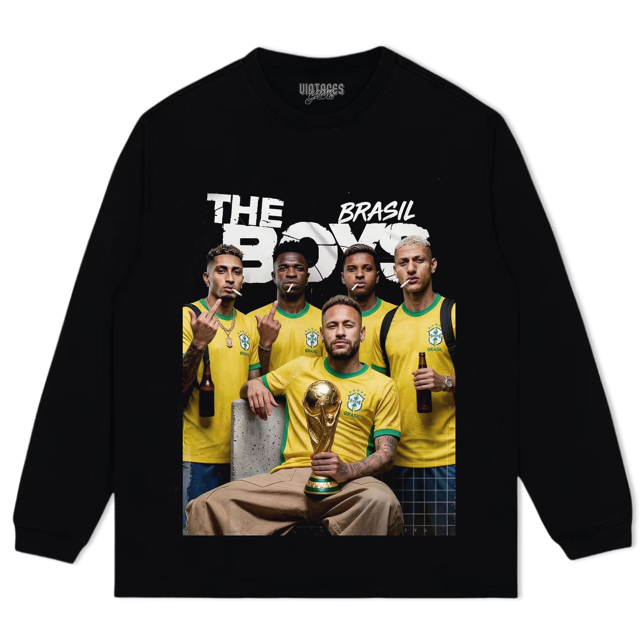 BRASIL THE BOYS FOOTBALL PRINT TANK TOP & TEE & LONG SLEEVE & LAYERED LS & HOODIE