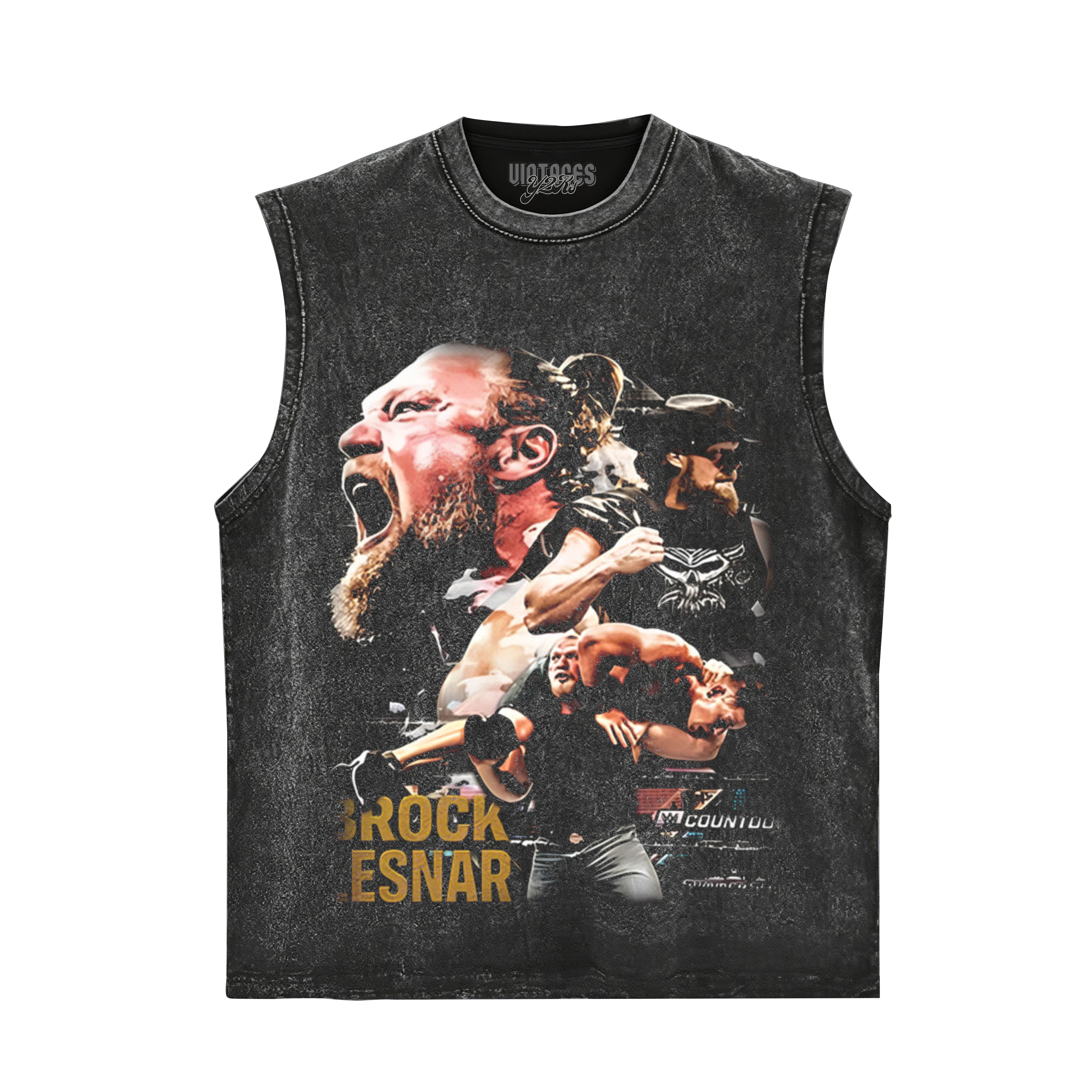 BROCK LESNAR VINTAGE TANK TOP & TEE & LONG SLEEVE & LAYERED LS & HOODIE