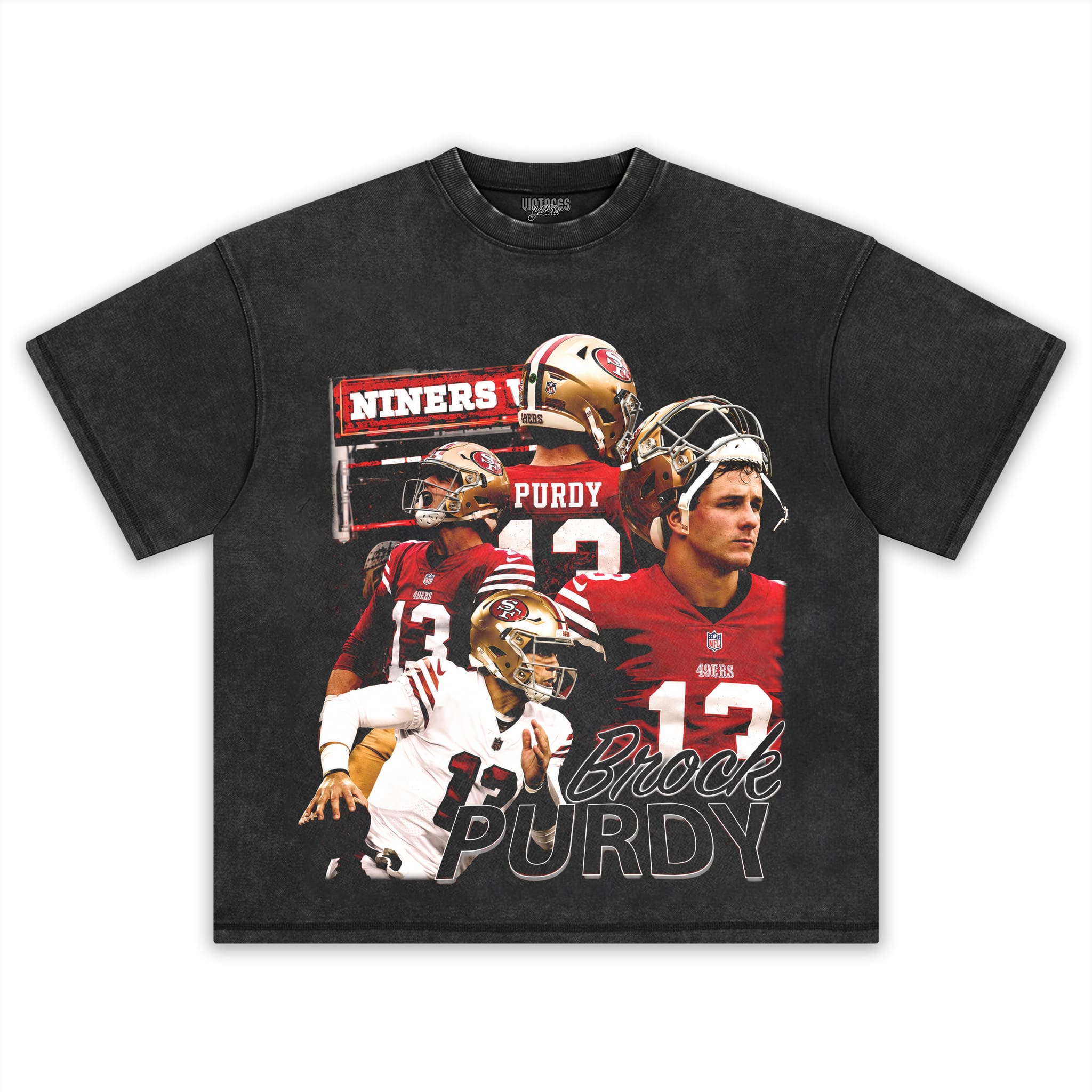 BROCK PURDY V2 VINTAGE 49ERS TANK TOP & TEE & LONG SLEEVE & LAYERED LS & HOODIE