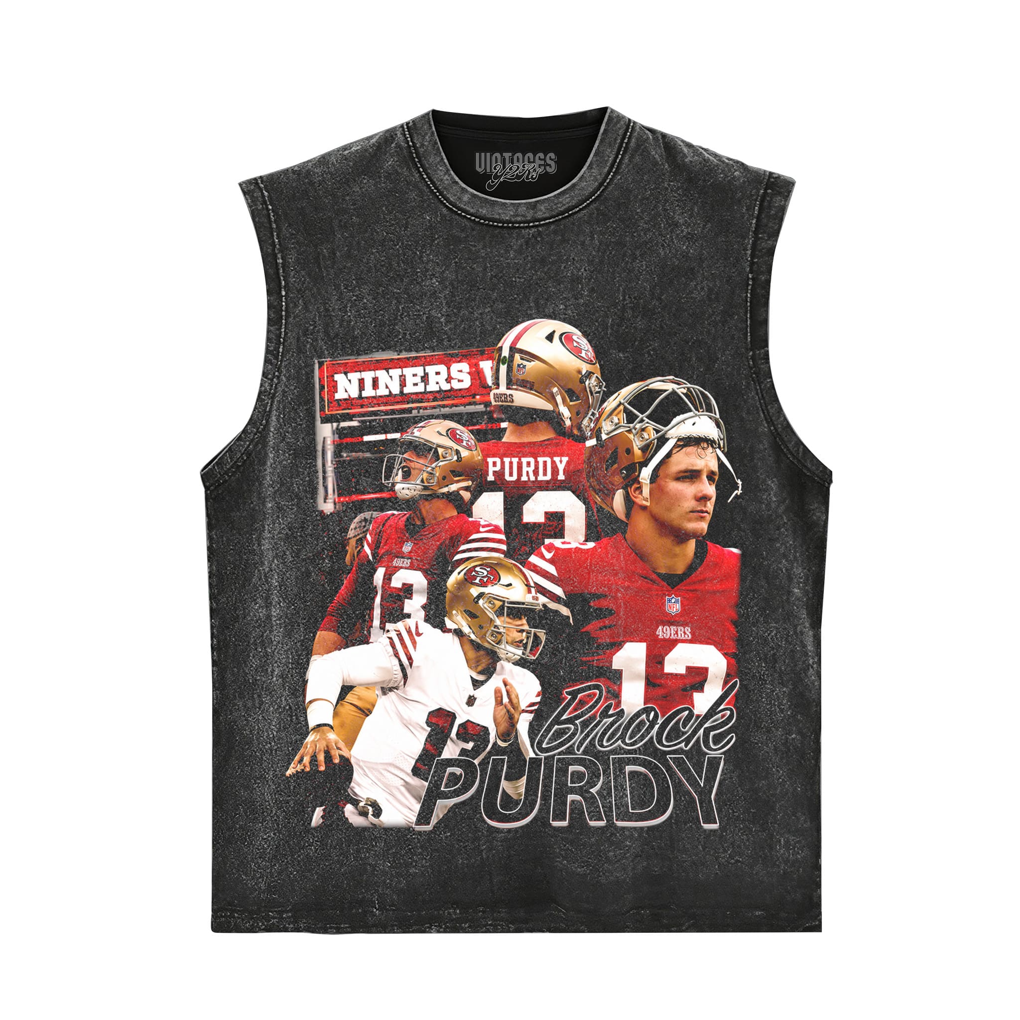 BROCK PURDY V2 VINTAGE 49ERS TANK TOP & TEE & LONG SLEEVE & LAYERED LS & HOODIE