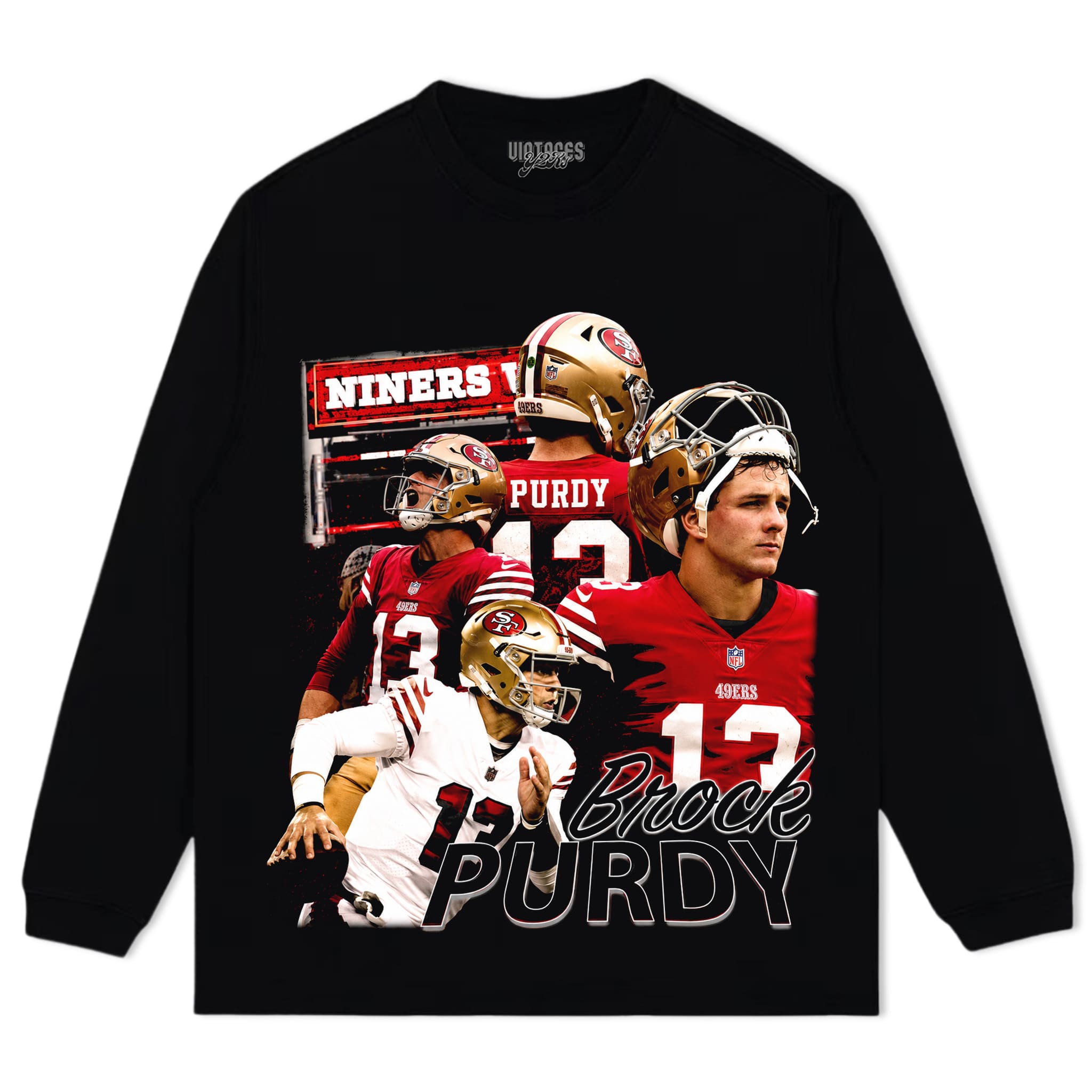BROCK PURDY V2 VINTAGE 49ERS TANK TOP & TEE & LONG SLEEVE & LAYERED LS & HOODIE