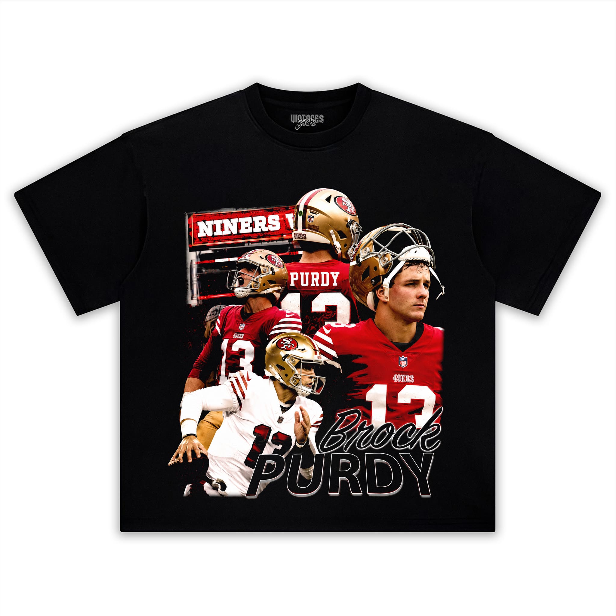 BROCK PURDY V2 VINTAGE 49ERS TANK TOP & TEE & LONG SLEEVE & LAYERED LS & HOODIE
