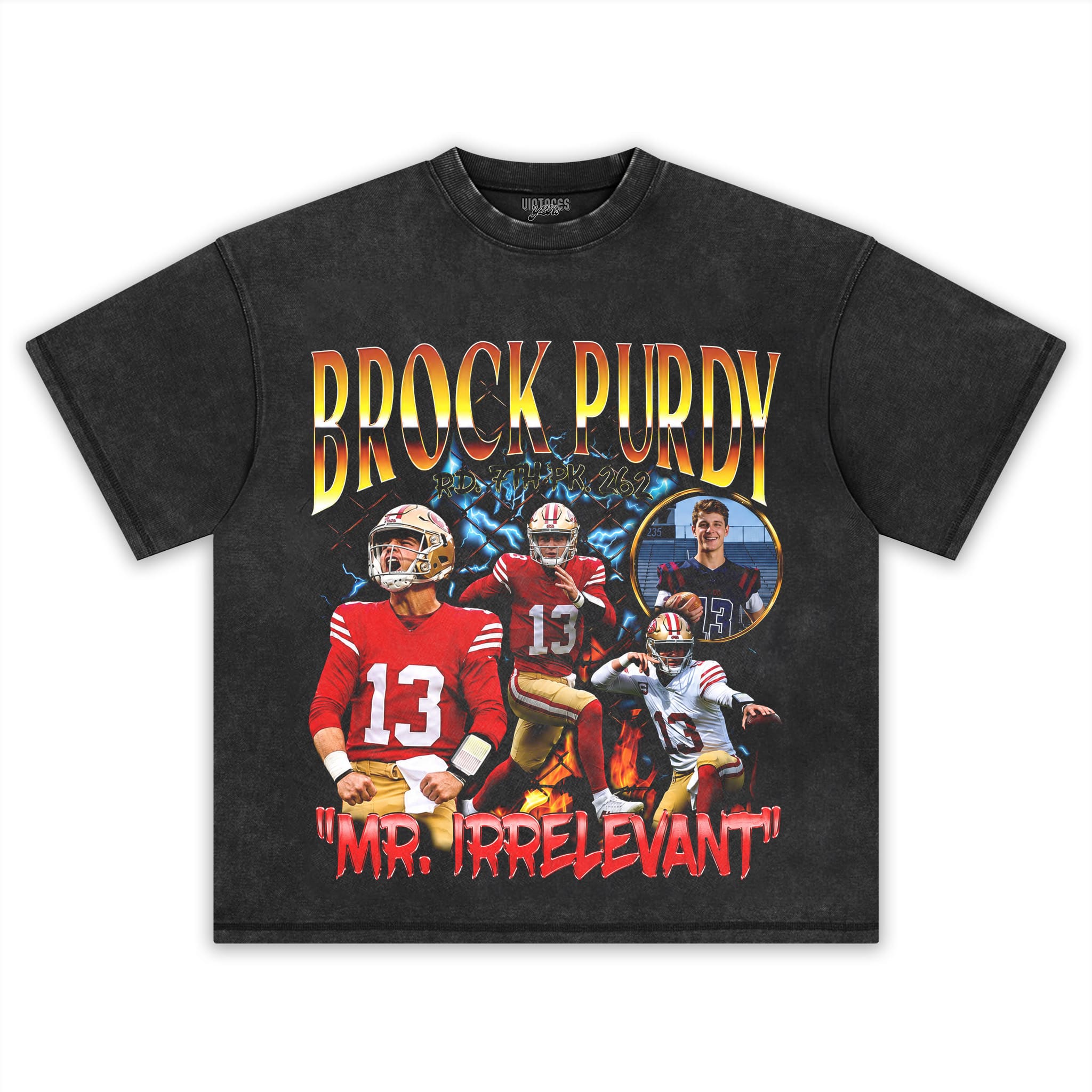 BROCK PURDY V3 VINTAGE 49ERS TANK TOP & TEE & LONG SLEEVE & LAYERED LS & HOODIE