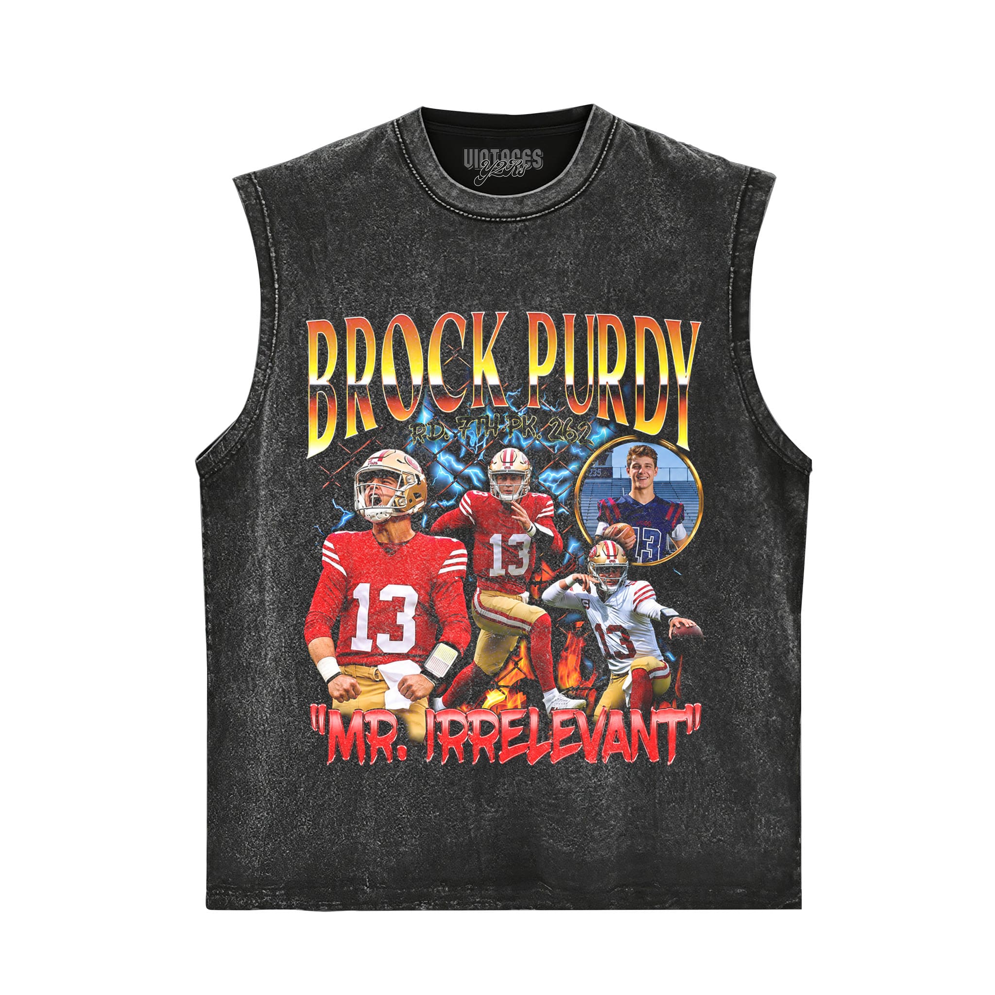 BROCK PURDY V3 VINTAGE 49ERS TANK TOP & TEE & LONG SLEEVE & LAYERED LS & HOODIE