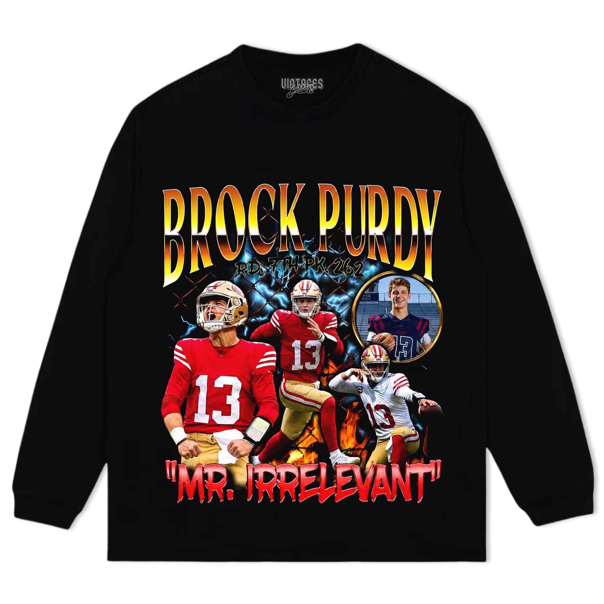 BROCK PURDY V3 VINTAGE 49ERS TANK TOP & TEE & LONG SLEEVE & LAYERED LS & HOODIE