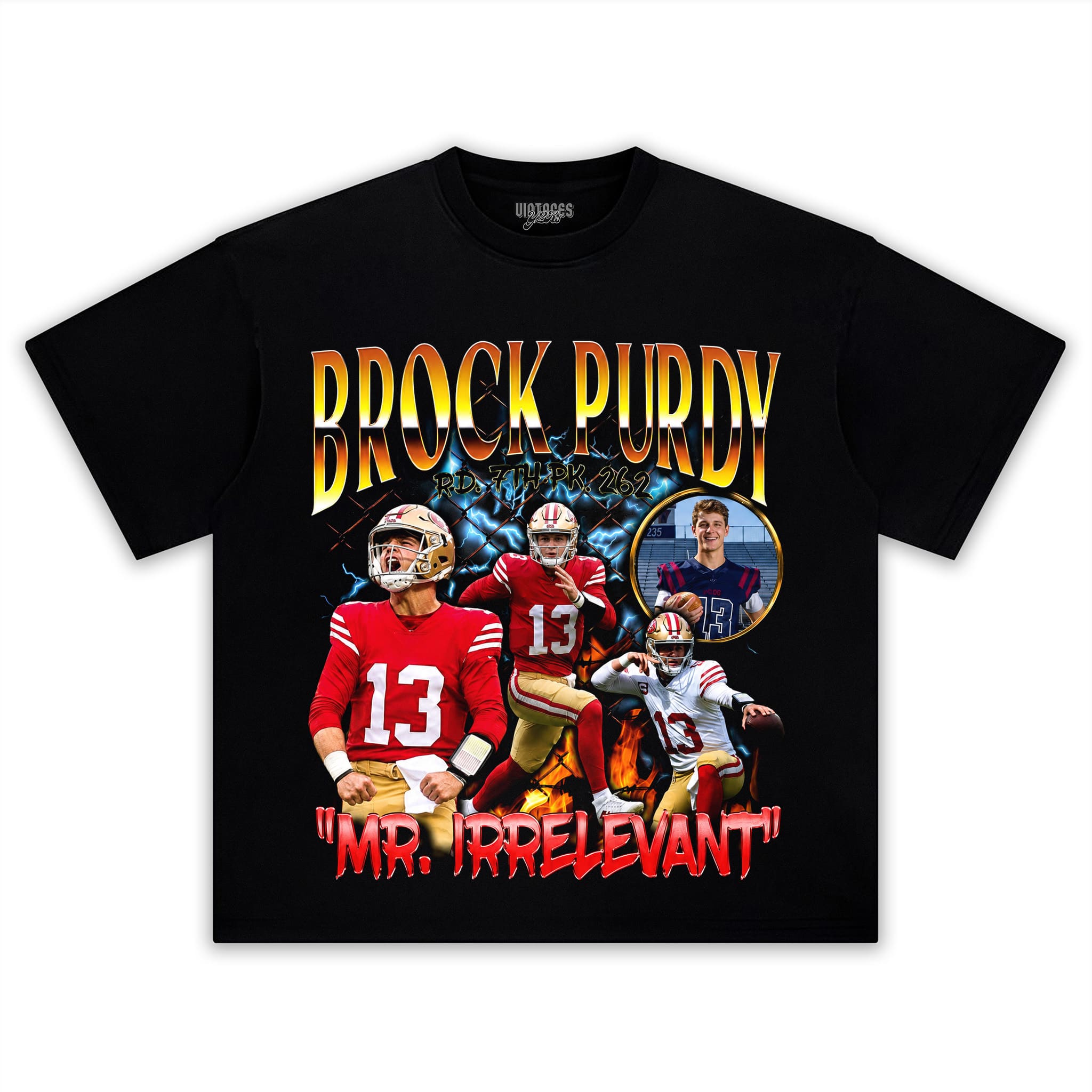 BROCK PURDY V3 VINTAGE 49ERS TANK TOP & TEE & LONG SLEEVE & LAYERED LS & HOODIE
