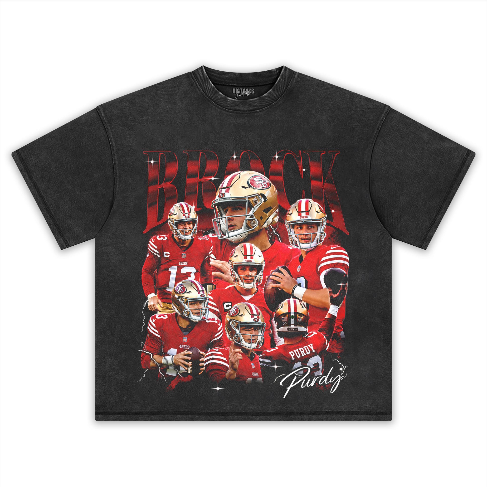 BROCK PURDY V4 VINTAGE 49ERS TANK TOP & TEE & LONG SLEEVE & LAYERED LS & HOODIE