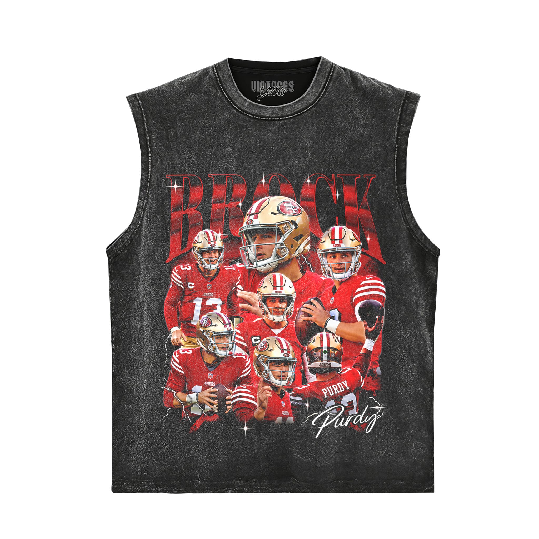 BROCK PURDY V4 VINTAGE 49ERS TANK TOP & TEE & LONG SLEEVE & LAYERED LS & HOODIE