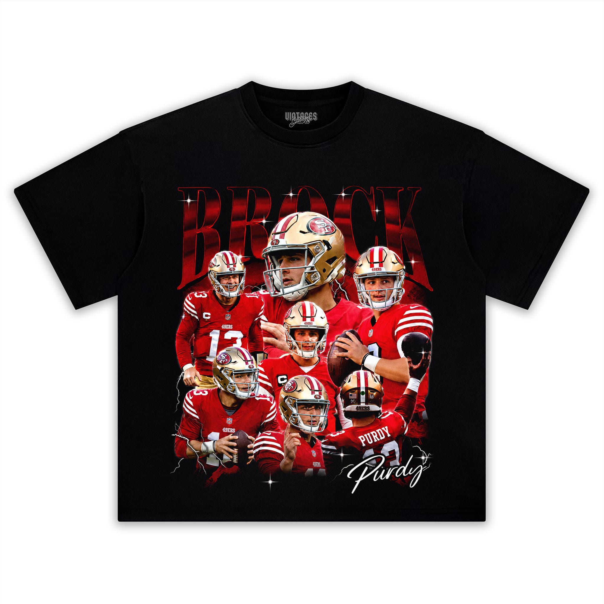 BROCK PURDY V4 VINTAGE 49ERS TANK TOP & TEE & LONG SLEEVE & LAYERED LS & HOODIE