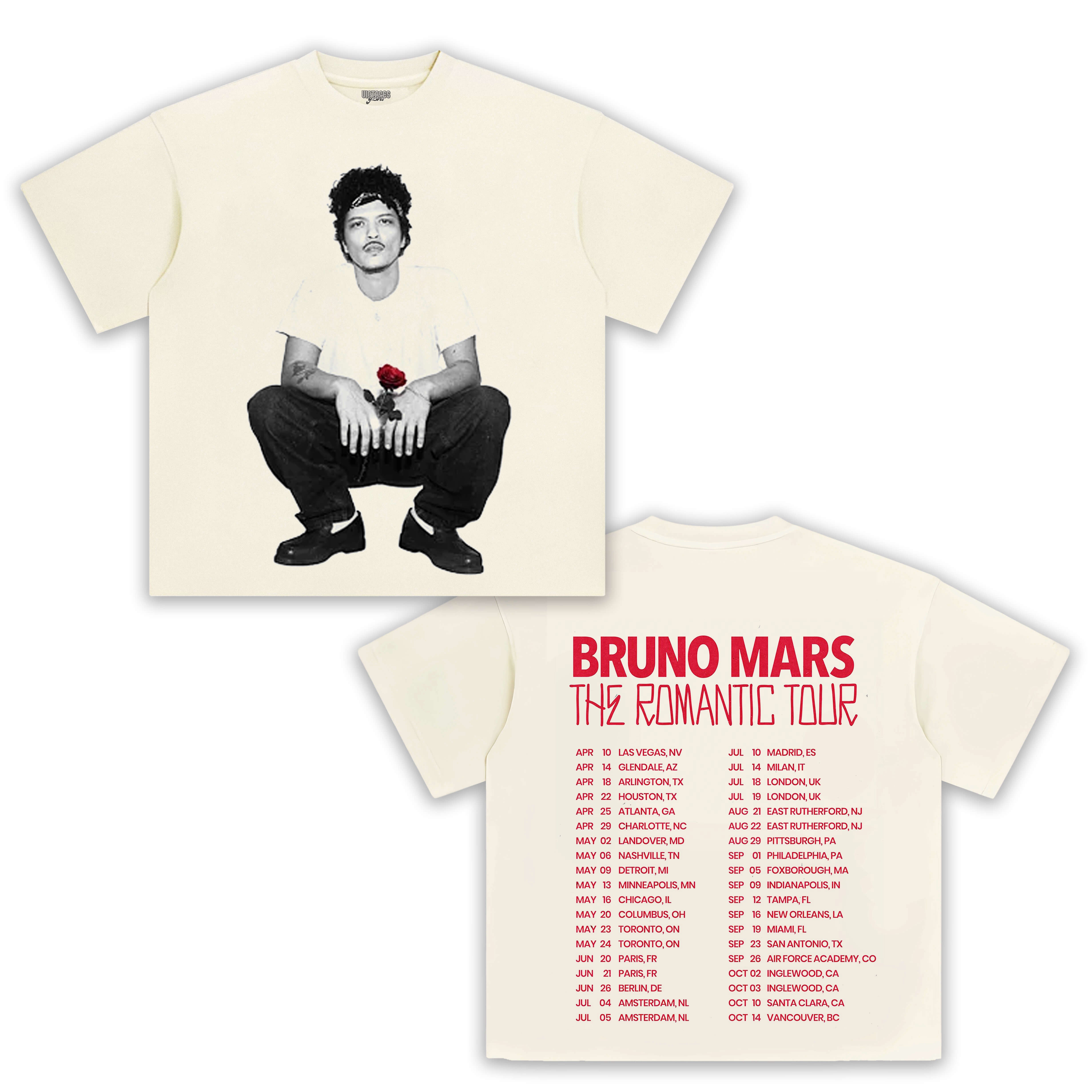 BRUNO MARS & THE ROMANTIC TOUR V2 TEE