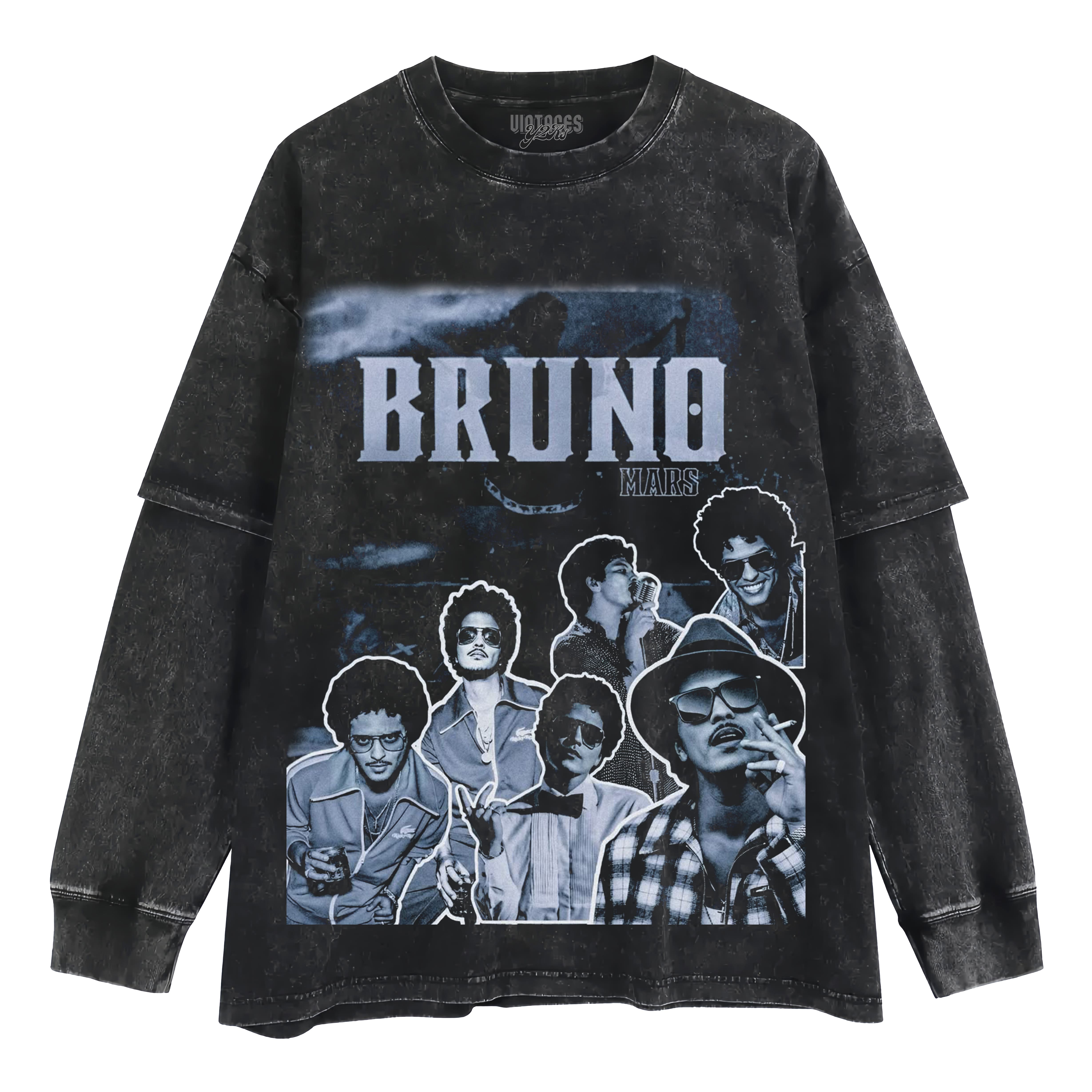 BRUNO MARS-VINTAGE STYLE V3 LAYERED LONG SLEEVE