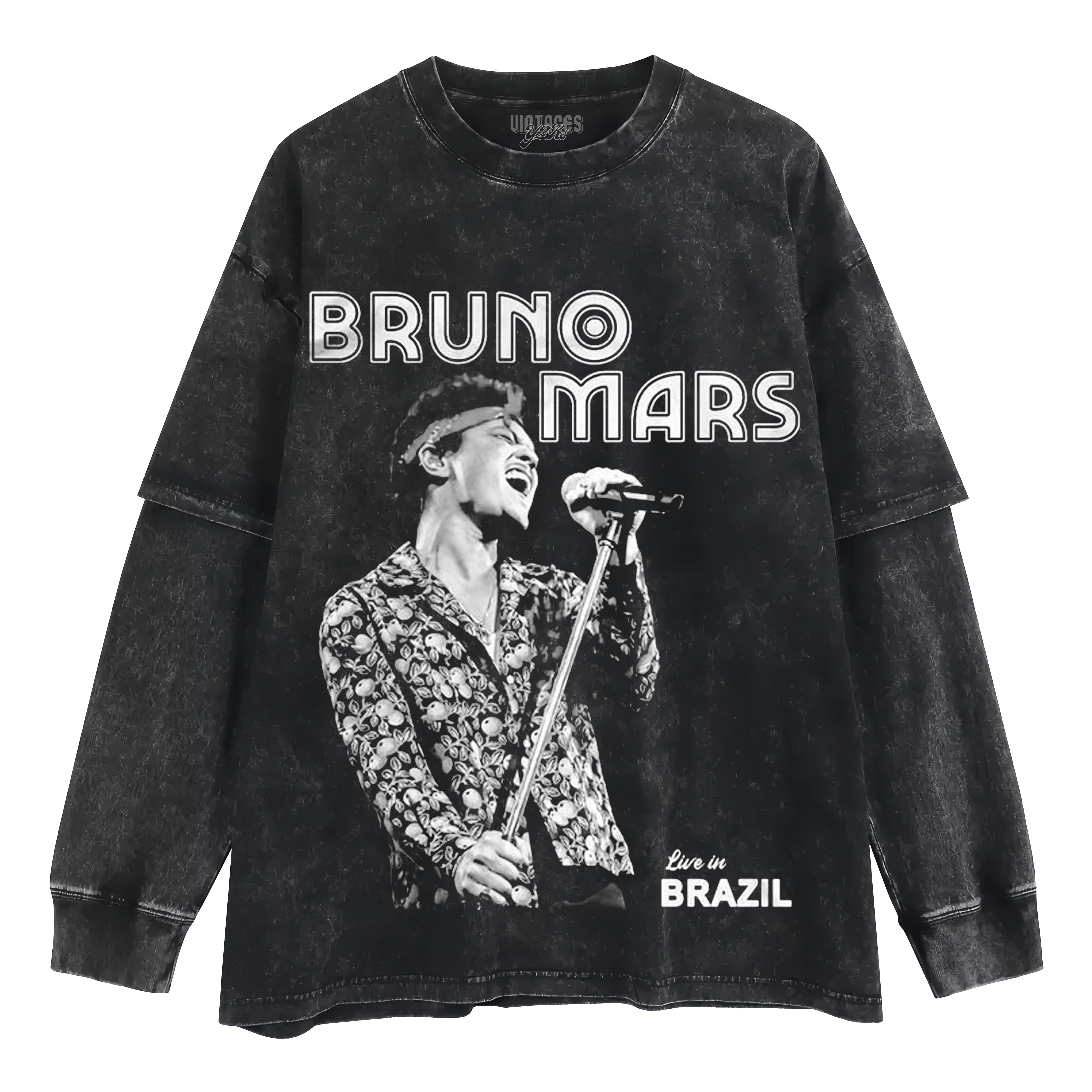 BRUNO MARS-VINTAGE V2 LAYERED LONG SLEEVE