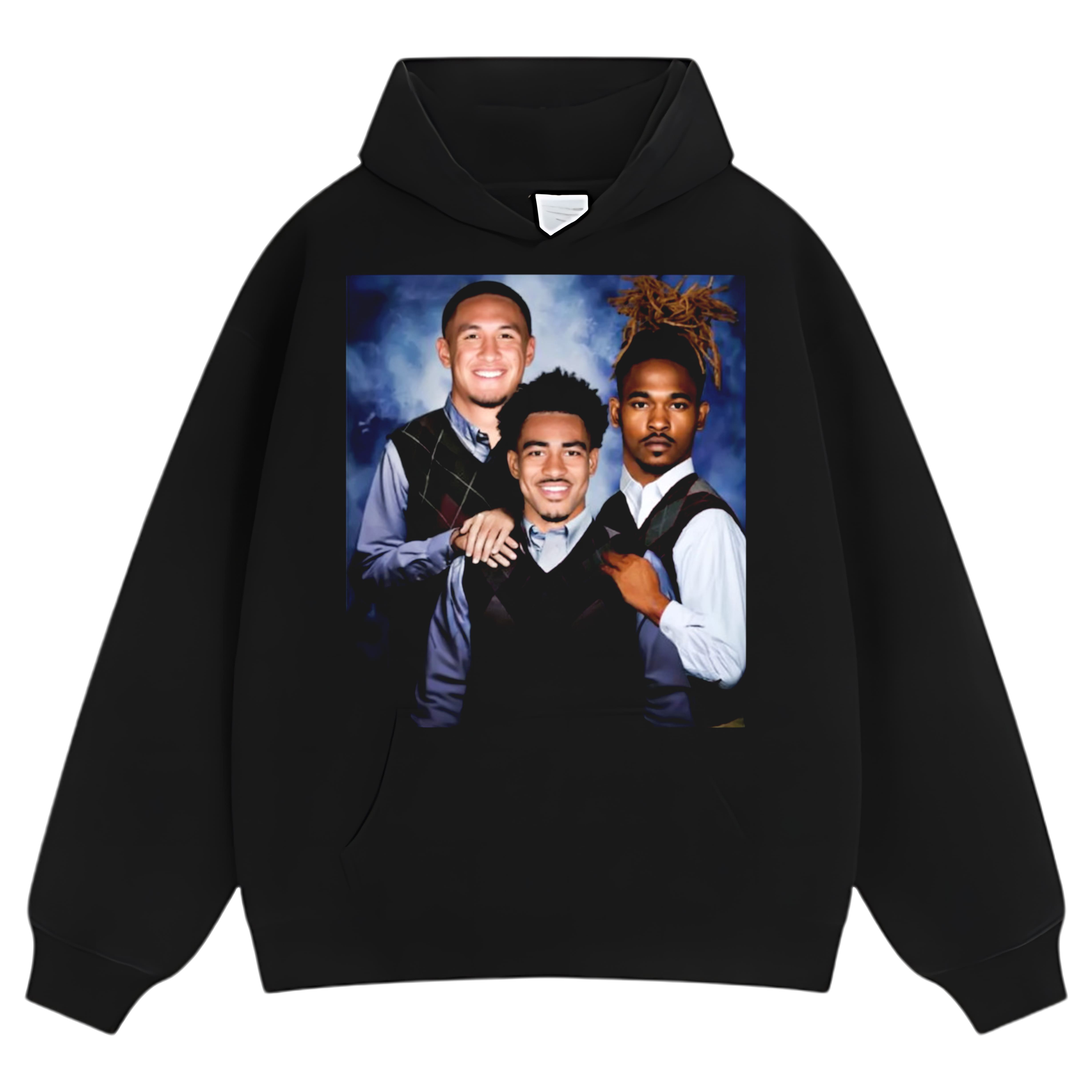 BRYCE YOUNG RICO DOWDLE TETAIROA MCMILLAN STEP BROTHERS CAROLINA FOOTBALL TEE & LS & HOODIE