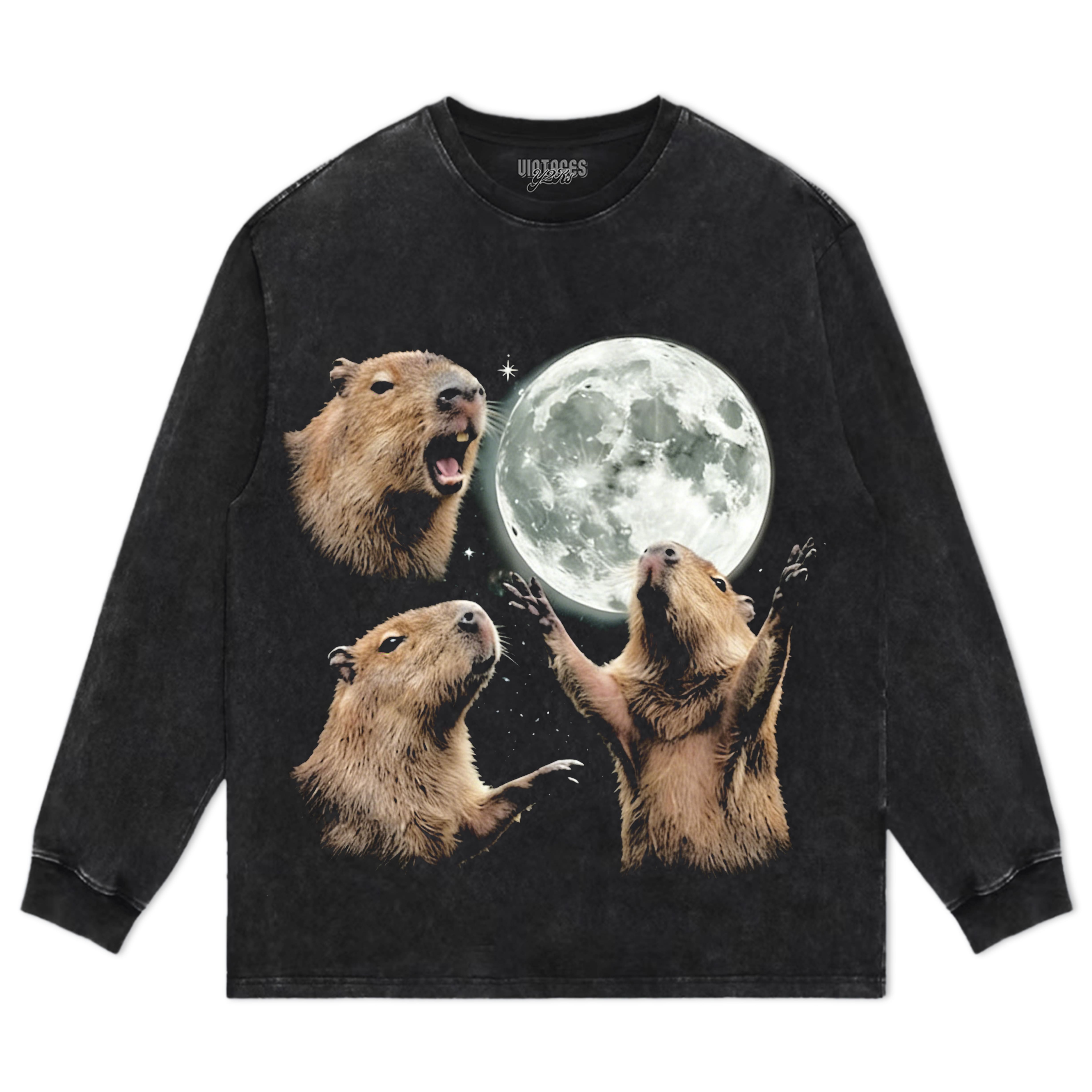 CAPYBARA IN GALAXY VINTAGE GRAPHIC TEE & LS & HOODIE